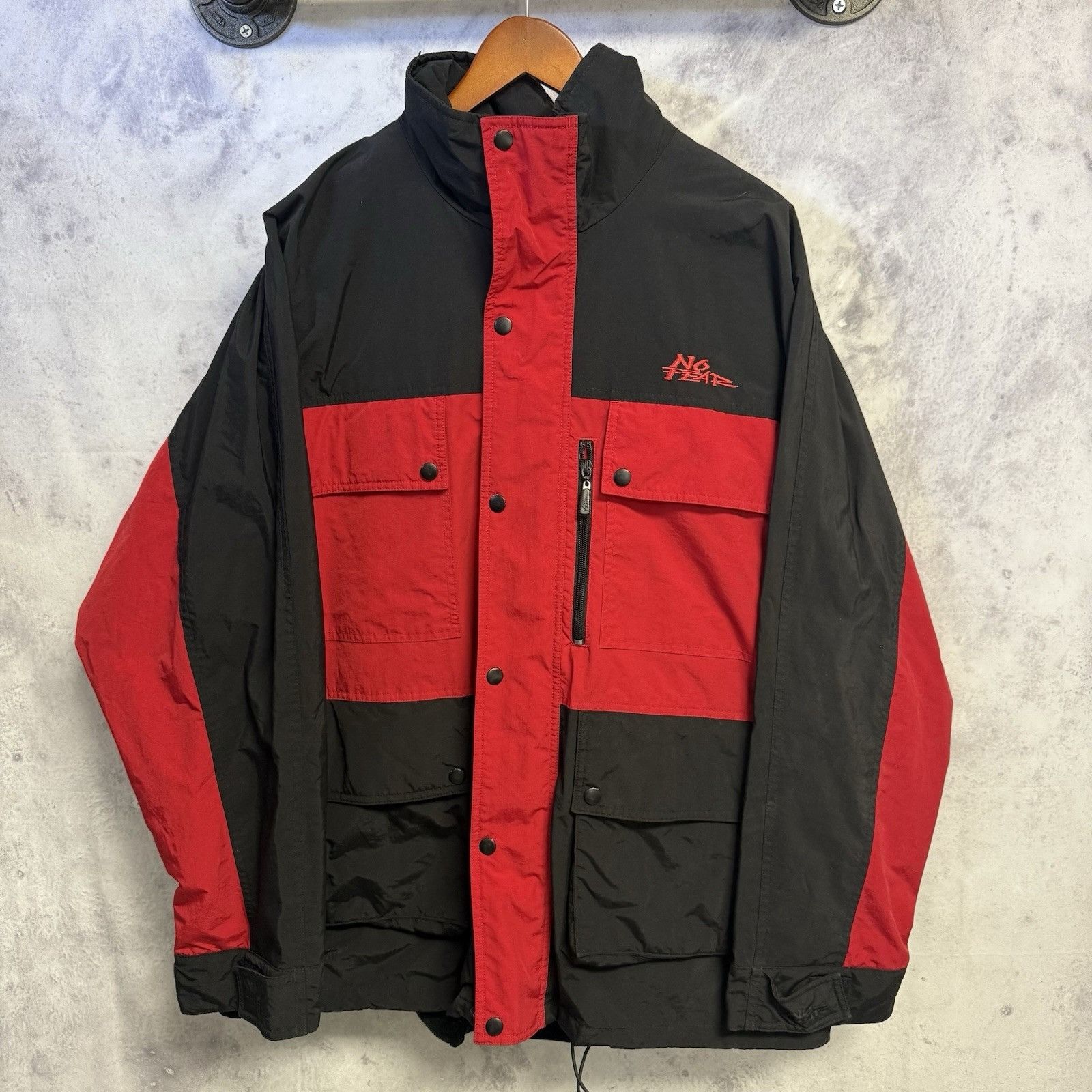 No Fear No Fear 3-in-1 Jacket Mens XL 26x30.5 Red Black Full Zip Size US XL / EU 56 / 4 - 1 Thumbnail