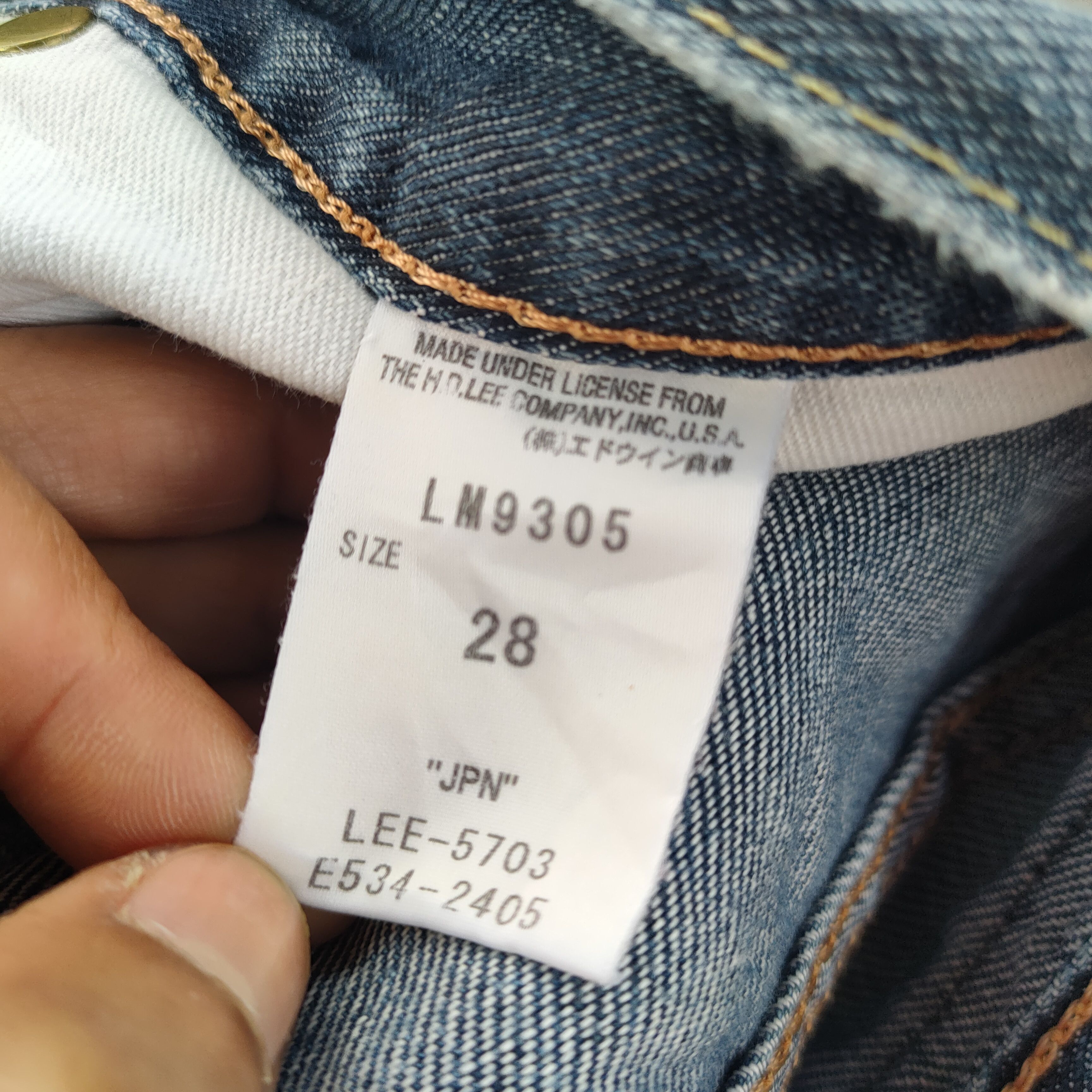 Lee VINTAGE LEE 101 FADED DISTRESSED JEANS DENIM PANTS Size US 29 - 14 Thumbnail