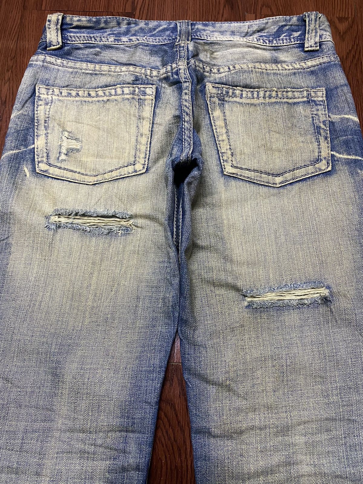 Hysteric Glamour Vintage Japanese Brands Blue Faded Wash Distressed Jeans Size US 29 - 4 Thumbnail