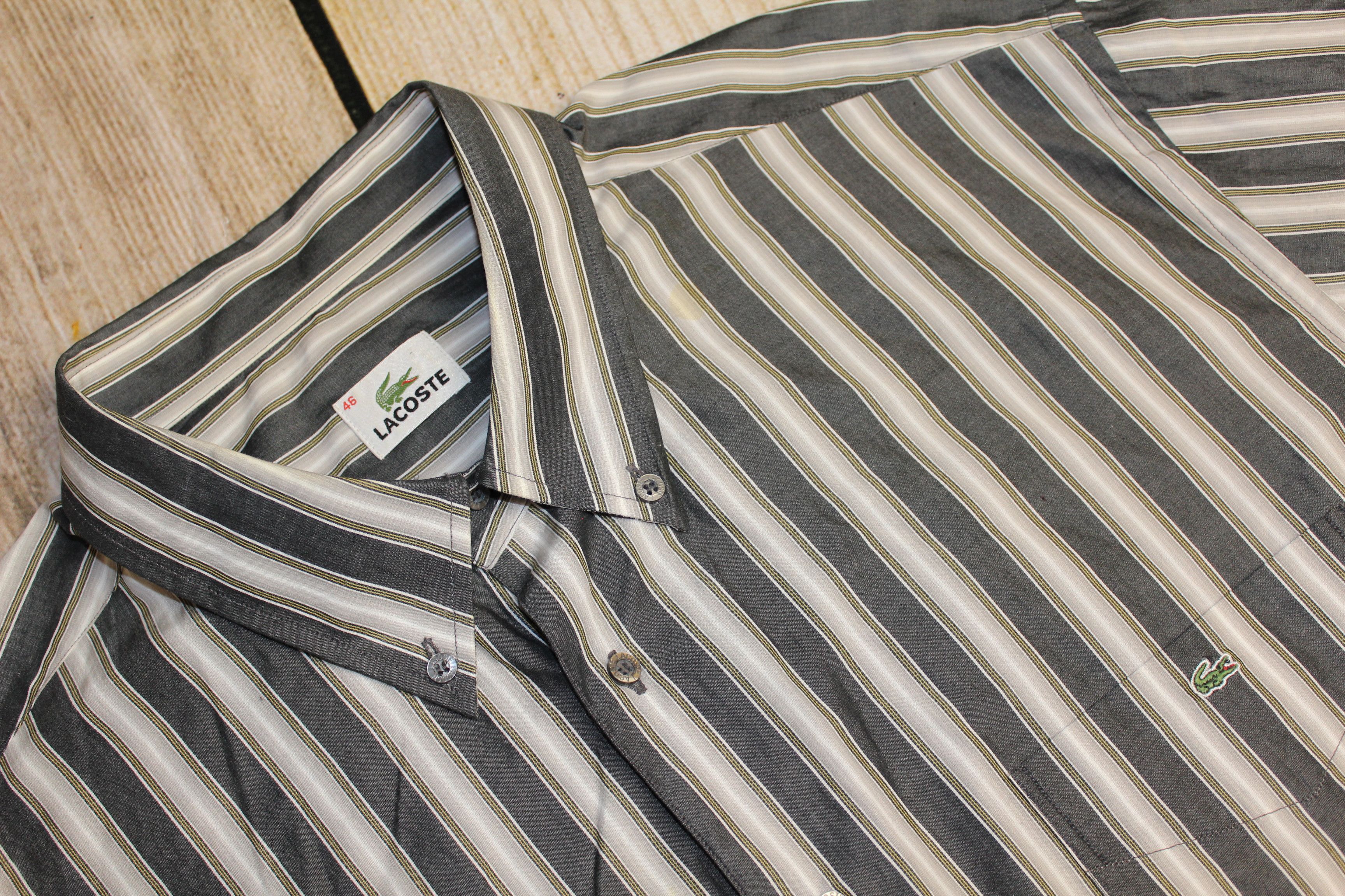 Lacoste Mens LACOSTE Long Sleeve Striped Shirt Top Size 2XL Size US XXL / EU 58 / 5 - 2 Thumbnail