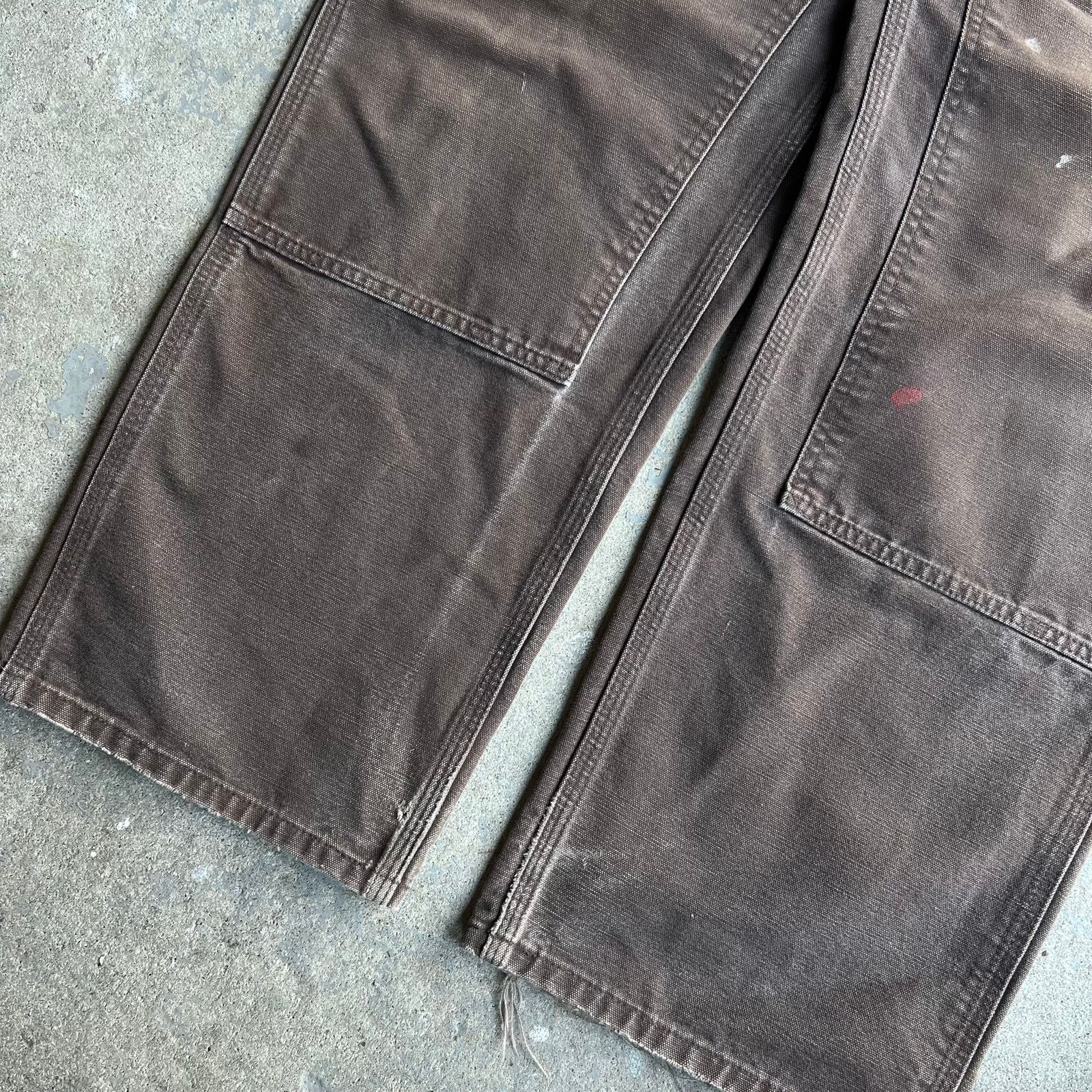 Carhartt × Vintage Vintage carhartt brown double knee work wear carpenter pants Size US 35 - 4 Thumbnail