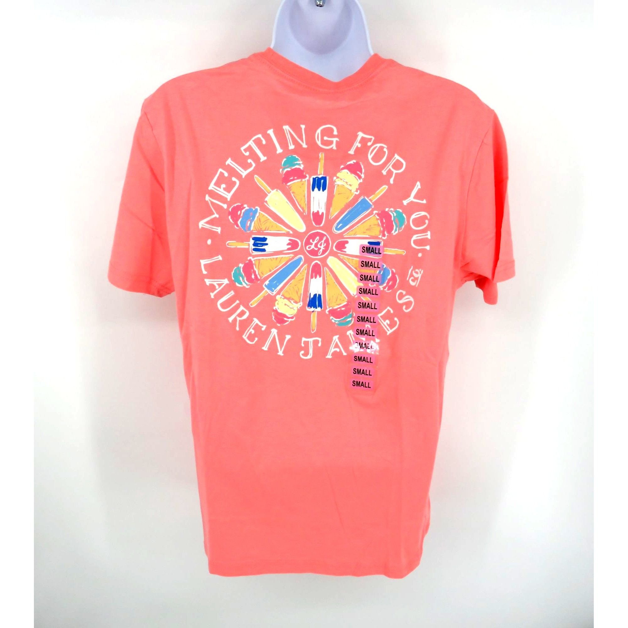 Other Lauren James Melting For You Women's Coral Graphic T-Shirt S Size S / US 4 / IT 40 - 4 Thumbnail