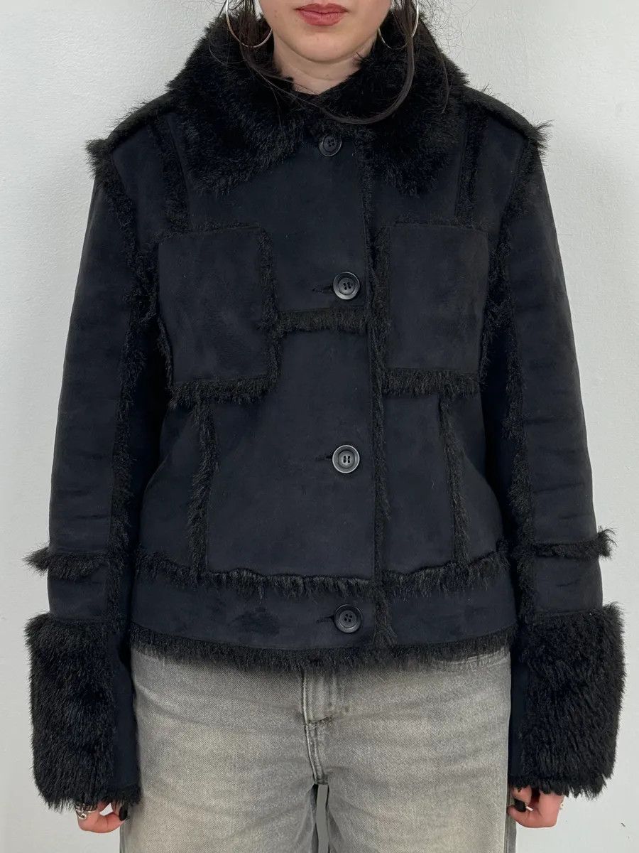 Balmain 2000s Balmain Black Faux Fur Classy Jacket Size M / US 6-8 / IT 42-44 - 2 Thumbnail