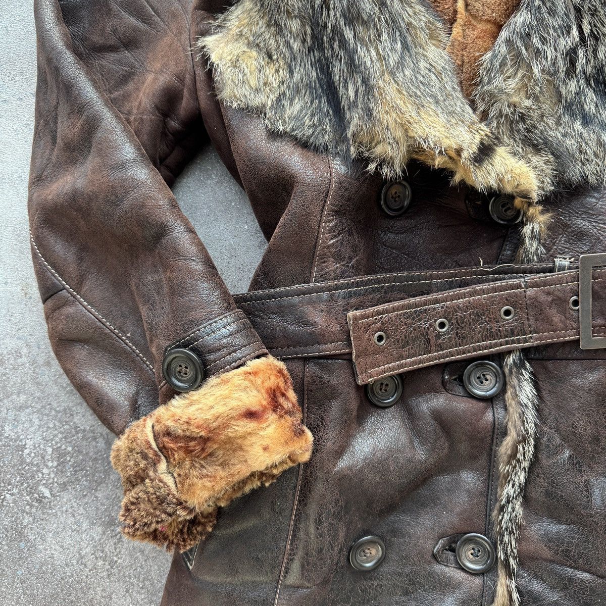 Japanese Brand Vintage Real Leather Real Fur Sheepskin Coat Size M / US 6-8 / IT 42-44 - 6 Thumbnail