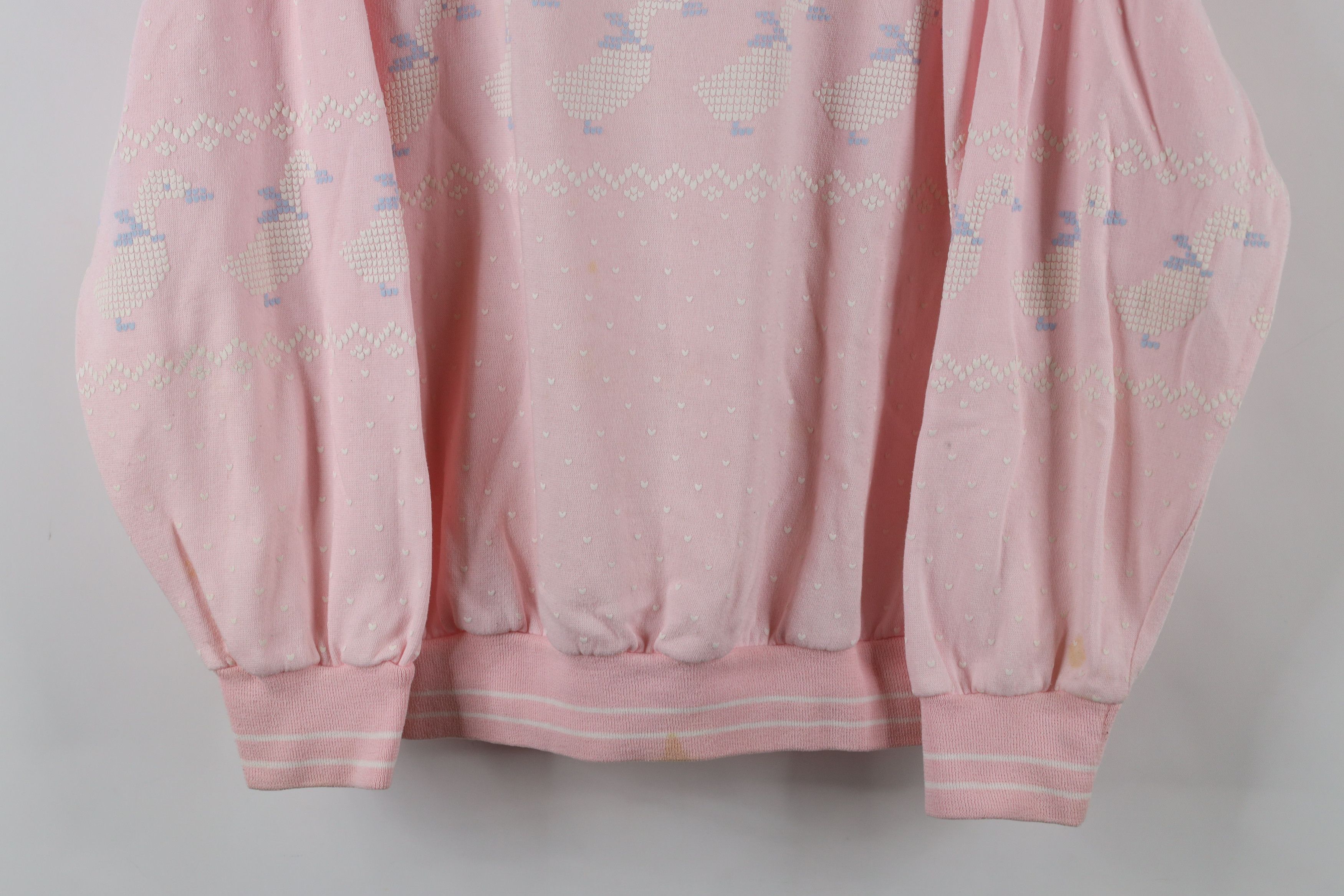 Vintage Vintage 90s Streetwear Fairy Kawaii Duck Heart Sweatshirt Size S / US 4 / IT 40 - 3 Thumbnail
