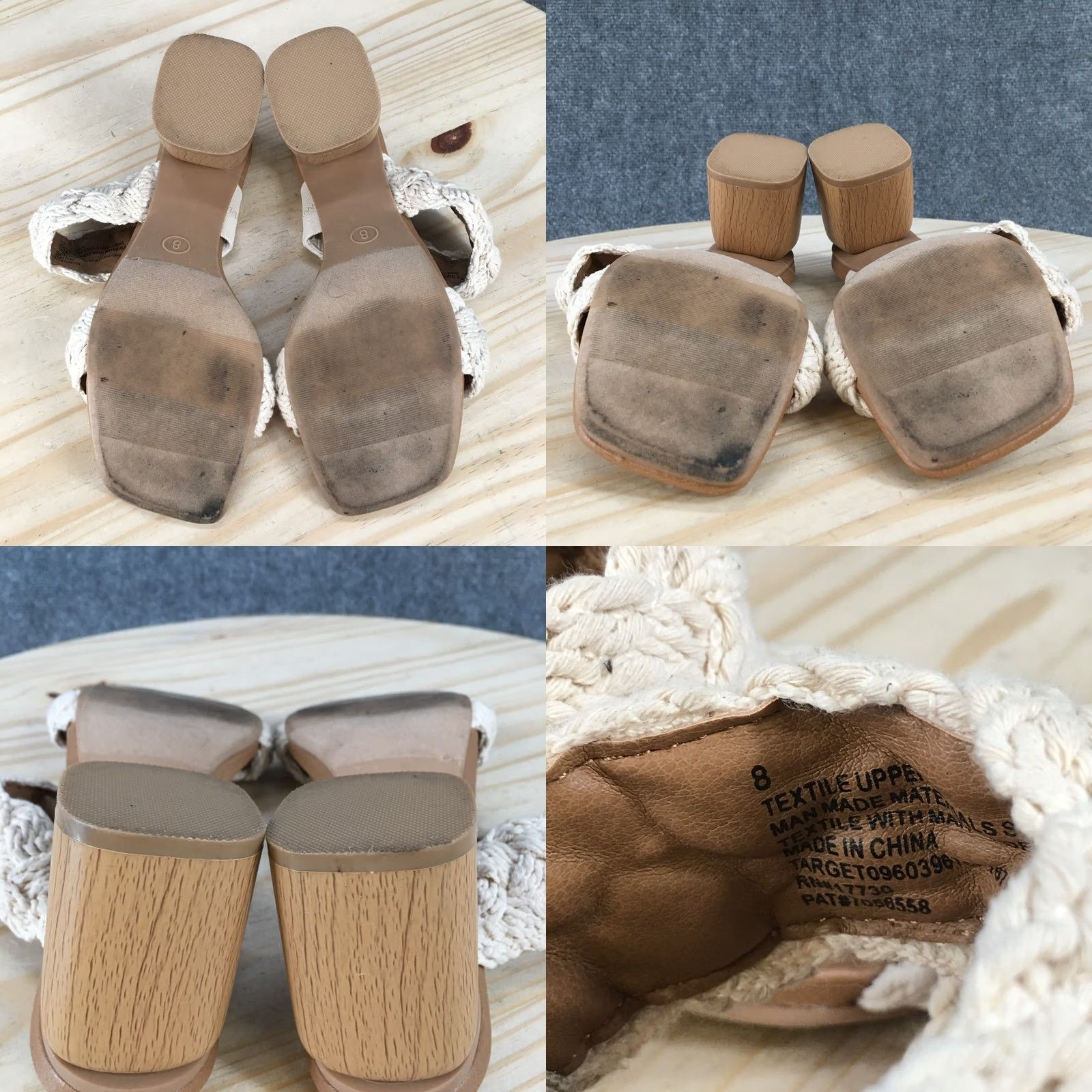 Vintage Universal Thread Sandals White Mule Slide Womens 8 Casual Open Footwear Size US 8 / IT 38 - 9 Thumbnail