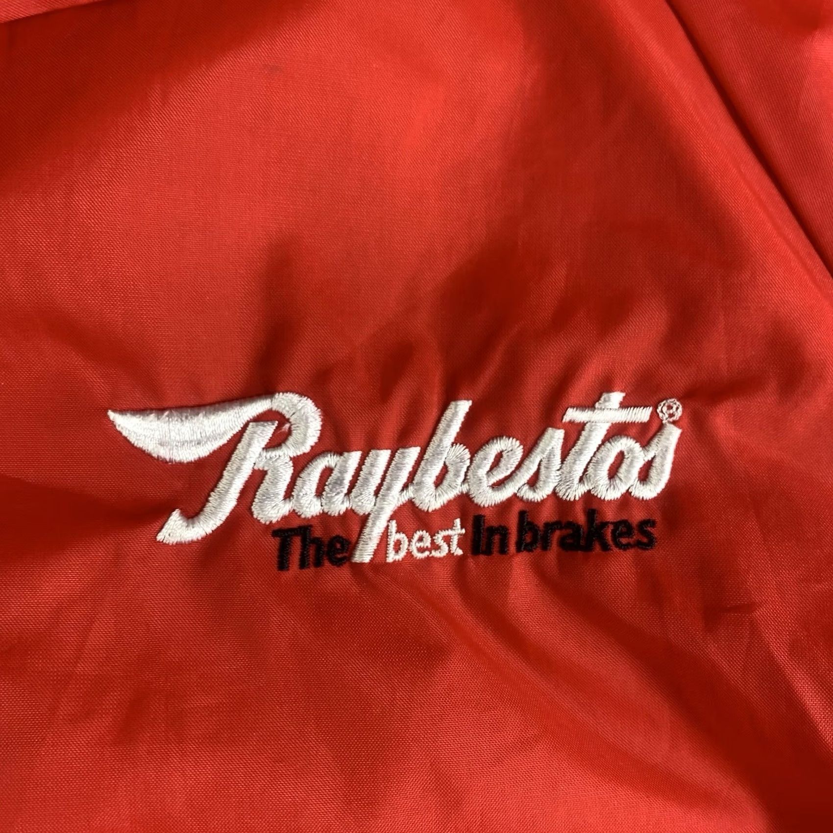 Vintage VINTAGE Cardinal Jacket Mens Medium Red Satin Button Snap Made in USA 80s Raybestos Size US M / EU 48-50 / 2 - 3 Thumbnail