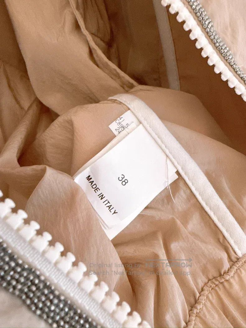 Brunello Cucinelli Brunello Cucinelli Beige bat-wing sleeve windproof jacket Size XS / US 0-2 / IT 36-38 - 9 Thumbnail