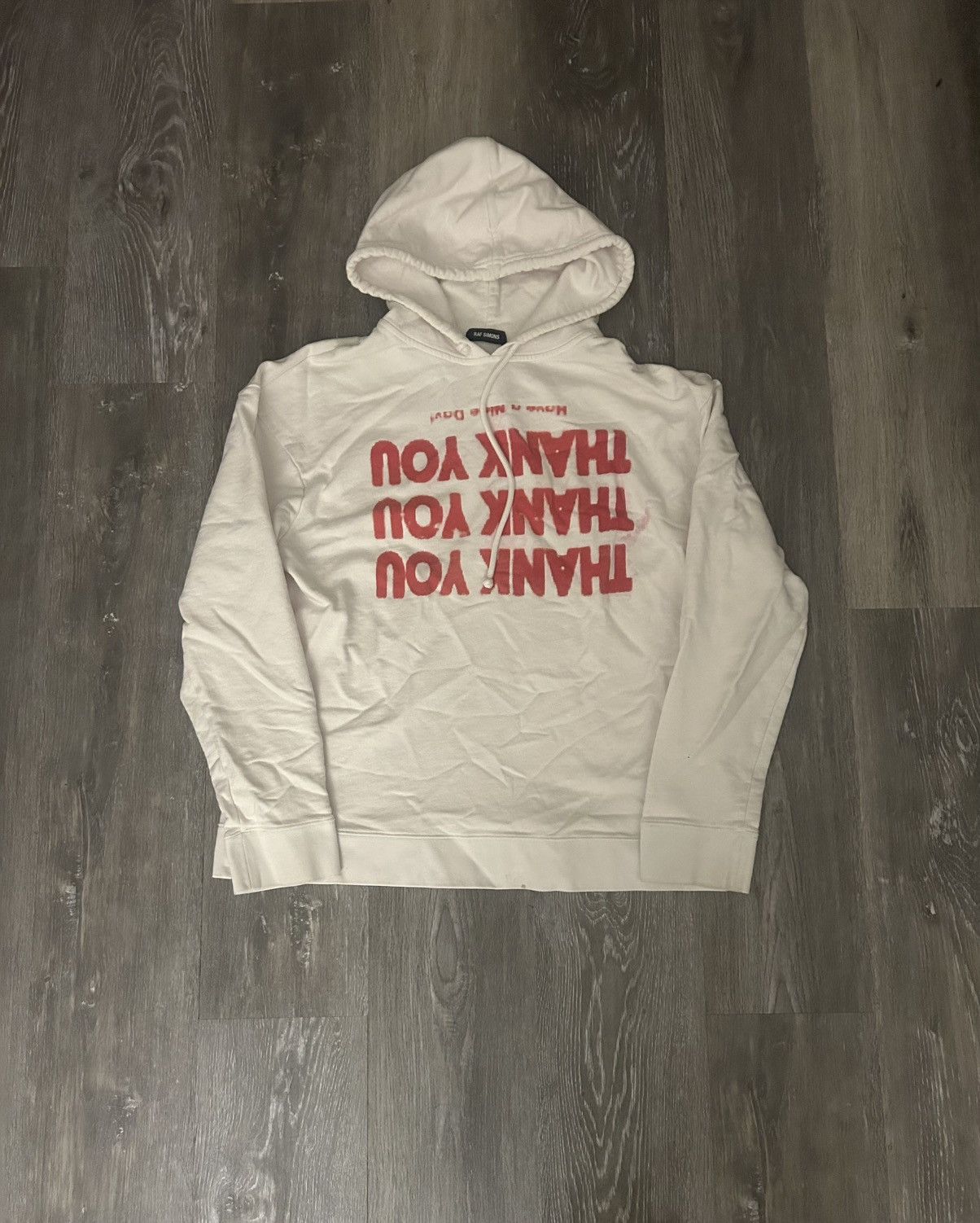 Raf Simons Raf Simons FW/17 “Thank You” Hoodie | Grailed