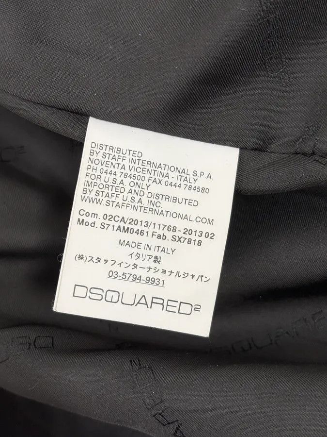 Dsquared2 AW2013 Dsquared2 Black & Beige Biker Leather Jacket Size US S / EU 44-46 / 1 - 11 Thumbnail