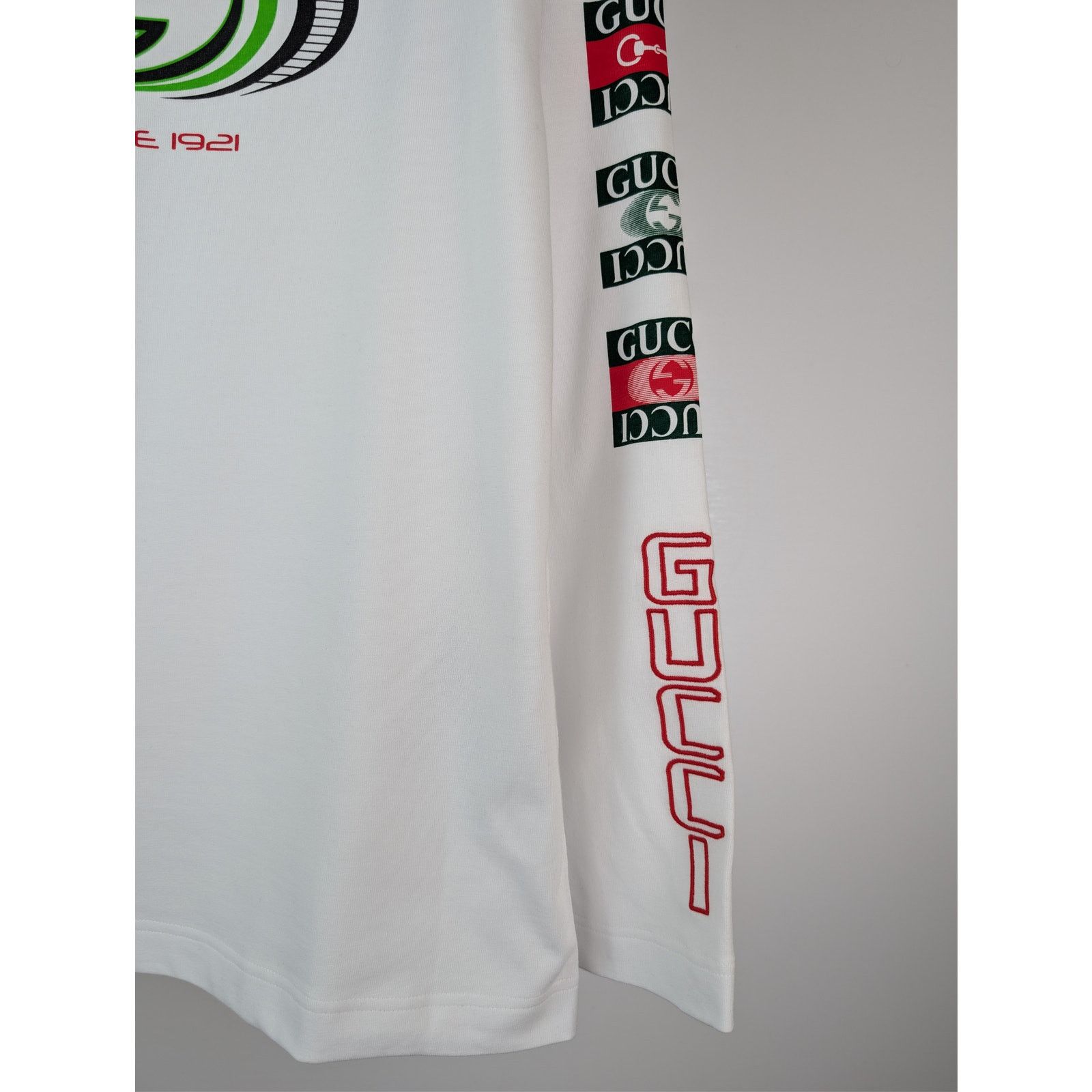 Gucci o1rshd1 Q:2 / Logo-Print Cotton Jersey T-shirt in White Size US M / EU 48-50 / 2 - 6 Thumbnail