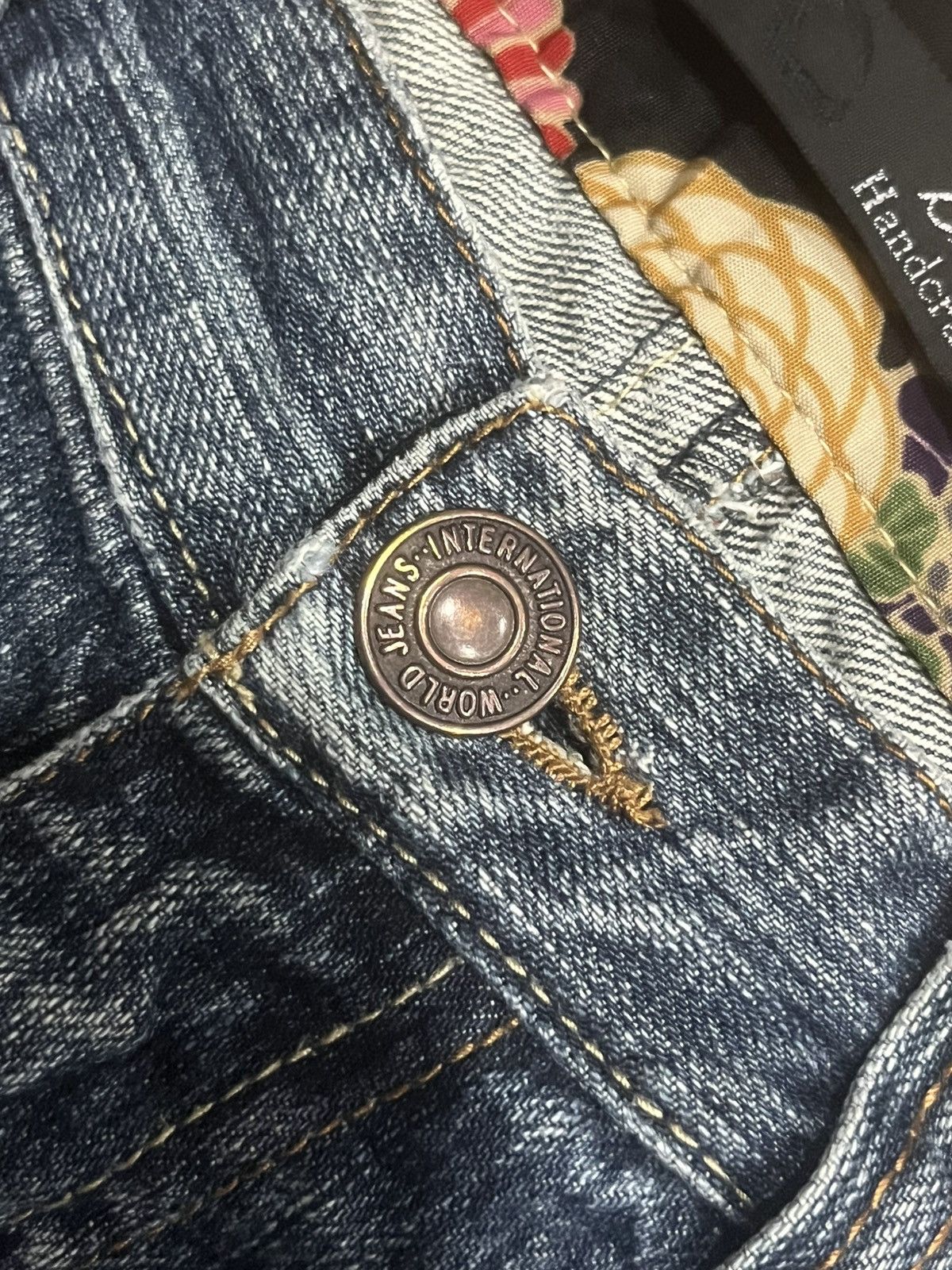 Kapital Vintage Japanese Brand Dominate Floral Sukajan Blue Jeans Size US 32 / EU 48 - 5 Thumbnail