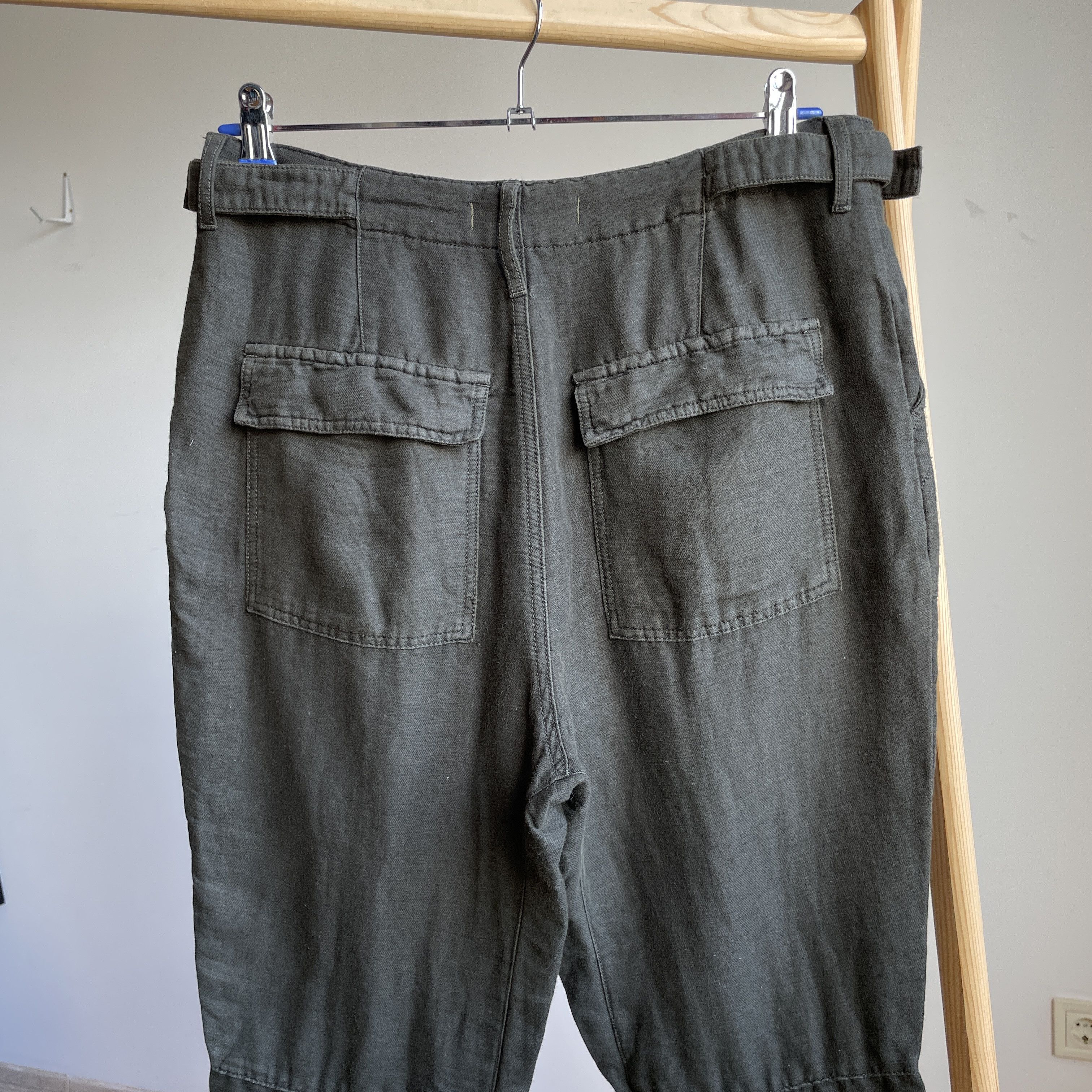 Free People Free People Paperbag Tapered Military Linen Cotton Pants Size 25" / US 0 / IT 36 - 4 Thumbnail