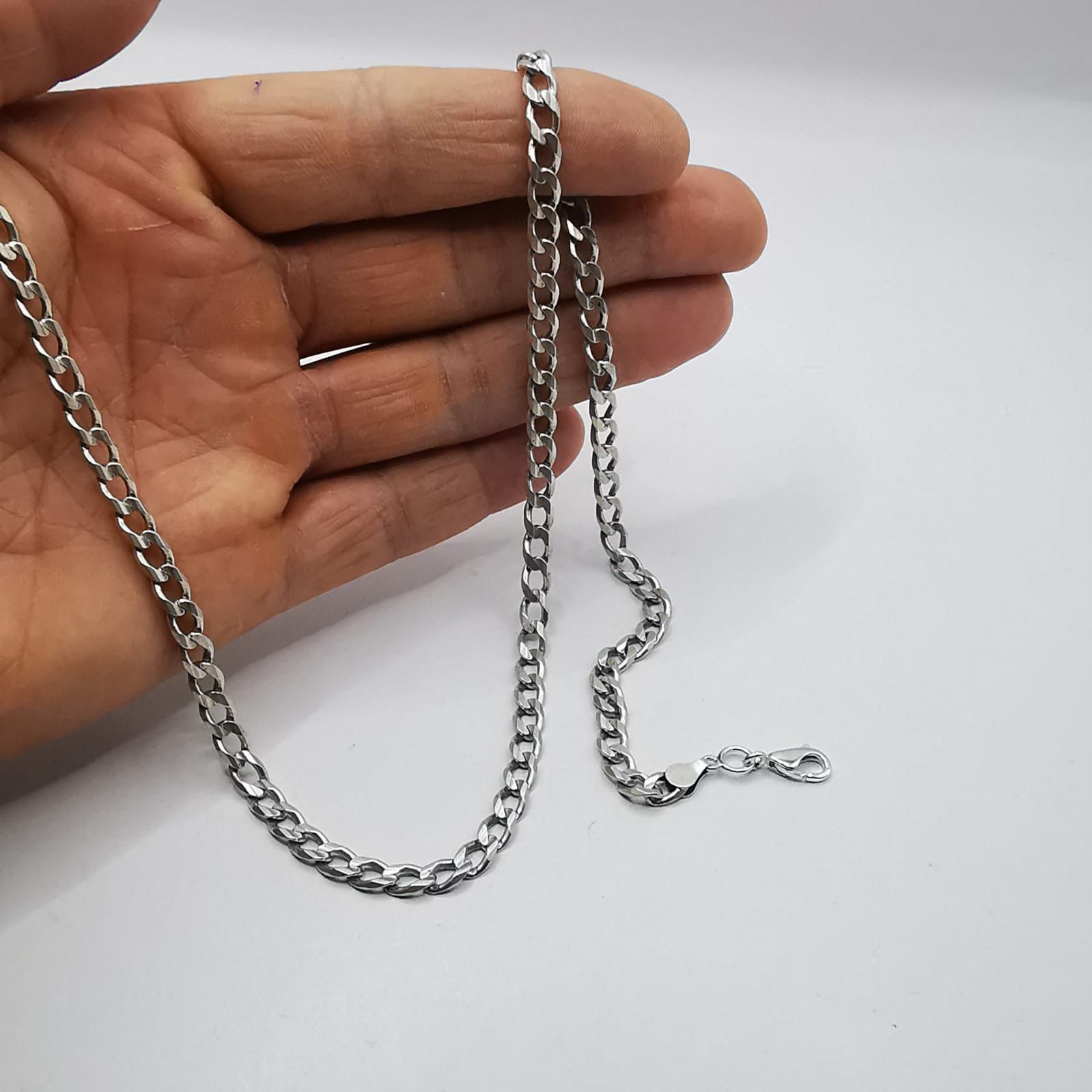 Sterling Silver Vintage Jewelry Chain, 925 Sterling Silver, Signed 25,22g Size ONE SIZE - 6 Thumbnail