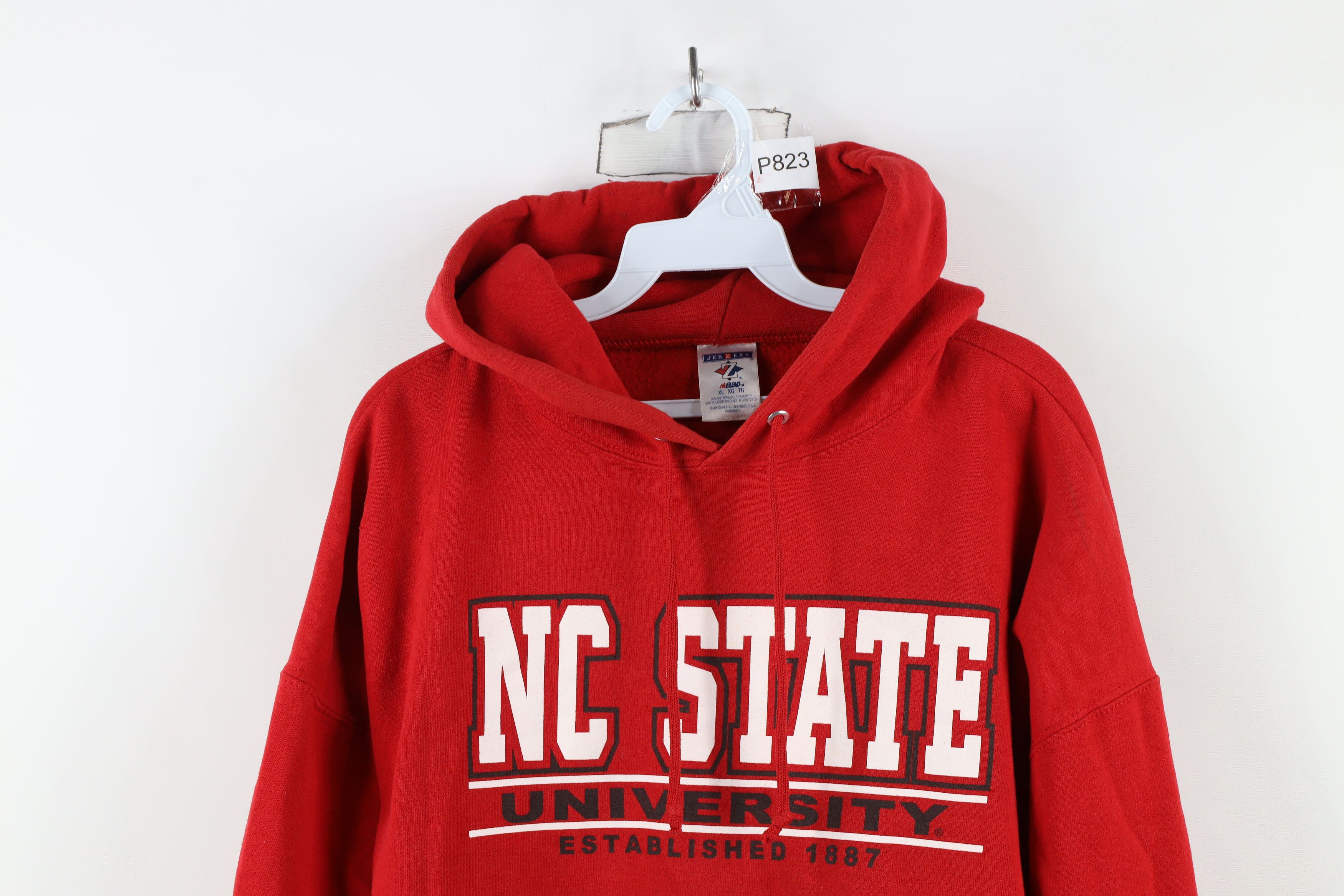 Vintage Vintage Spell Out North Carolina State University Hoodie Red Size US XL / EU 56 / 4 - 2 Thumbnail