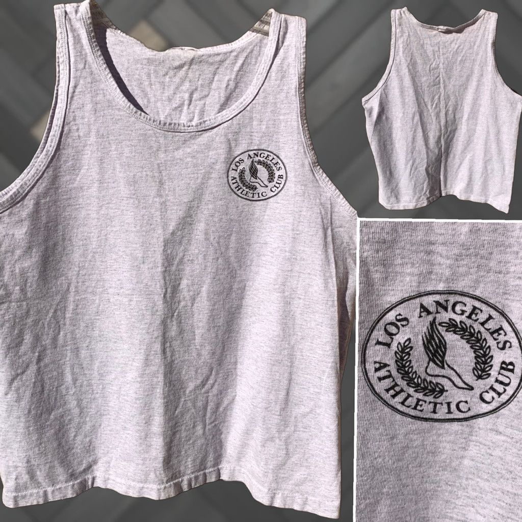 Vintage VINTAGE Los Angeles Athletic Club Tank Top Single Stitch Hem Size L Shirt Men Gray Cotton Jersey Graphic Print Logo Athletic California 90s? Size US L / EU 52-54 / 3 - 1 Thumbnail