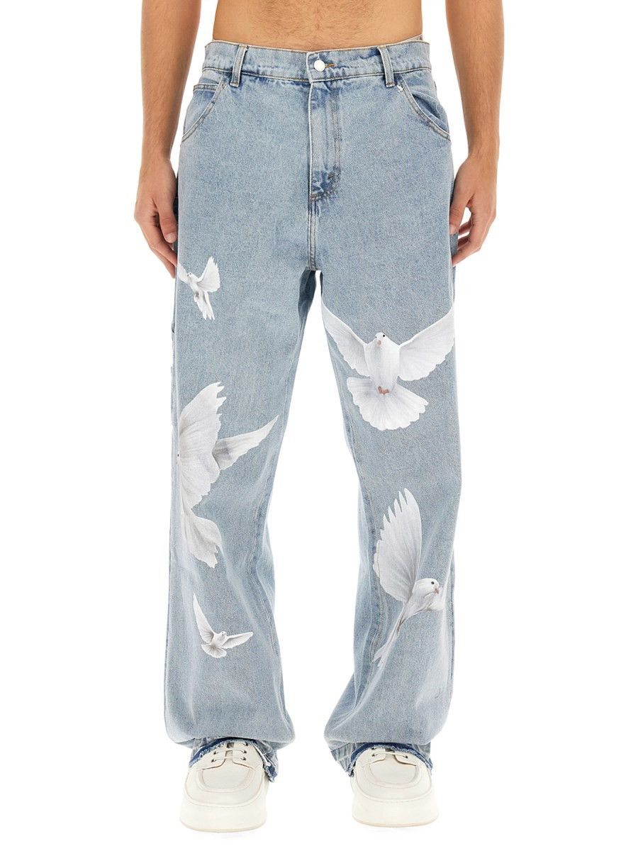3.PARADIS 3.Paradis Freedom Dove Jeans WASHED BLUE Size US 34 / EU 50 - 3 Thumbnail