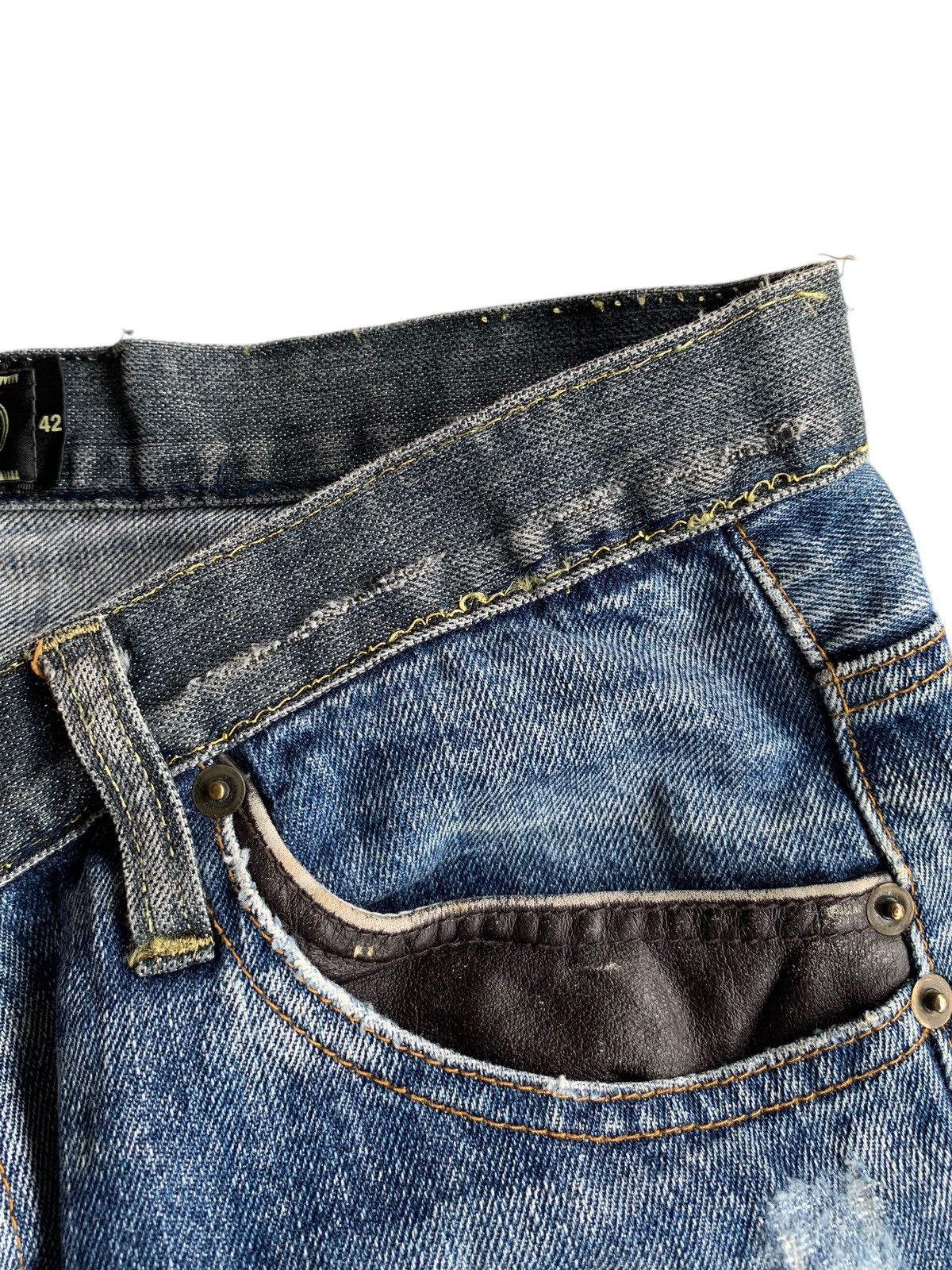 PPFM BreathMint Brthbeath Japanese Punk style Distressed Denim🎌☠️ Size US 34 / EU 50 - 12 Thumbnail