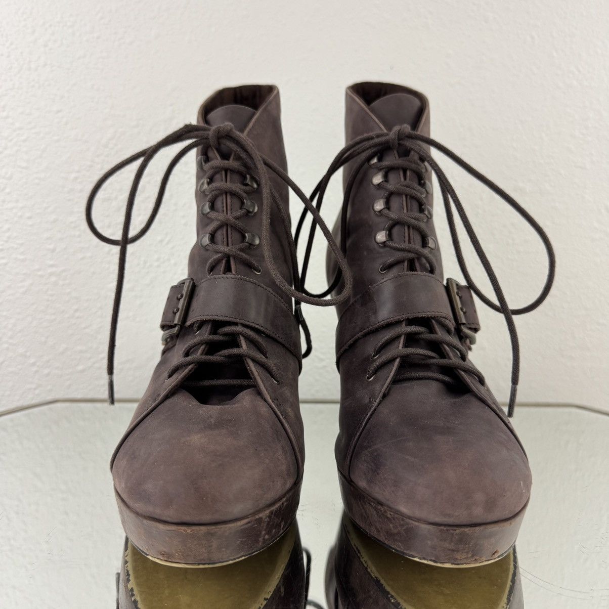 Seychelles SEYCHELLES Brown Leather Under Construction Ankle Boots Size US 10 / IT 40 - 10 Thumbnail