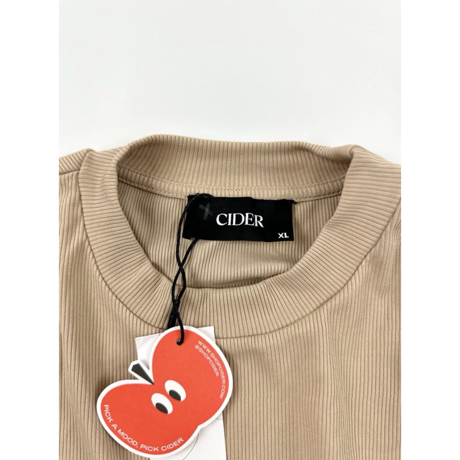 Cider Cider Crop Tank Top Women’s XL Beige Tan Ribbed NWT Size XL / US 12-14 / IT 48-50 - 3 Thumbnail