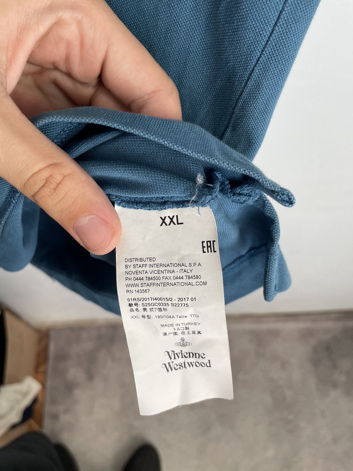 Vivienne Westwood VIVIENNE WESTWOOD POLO T-SHIRT Blue Size US XXL / EU 58 / 5 - 5 Thumbnail