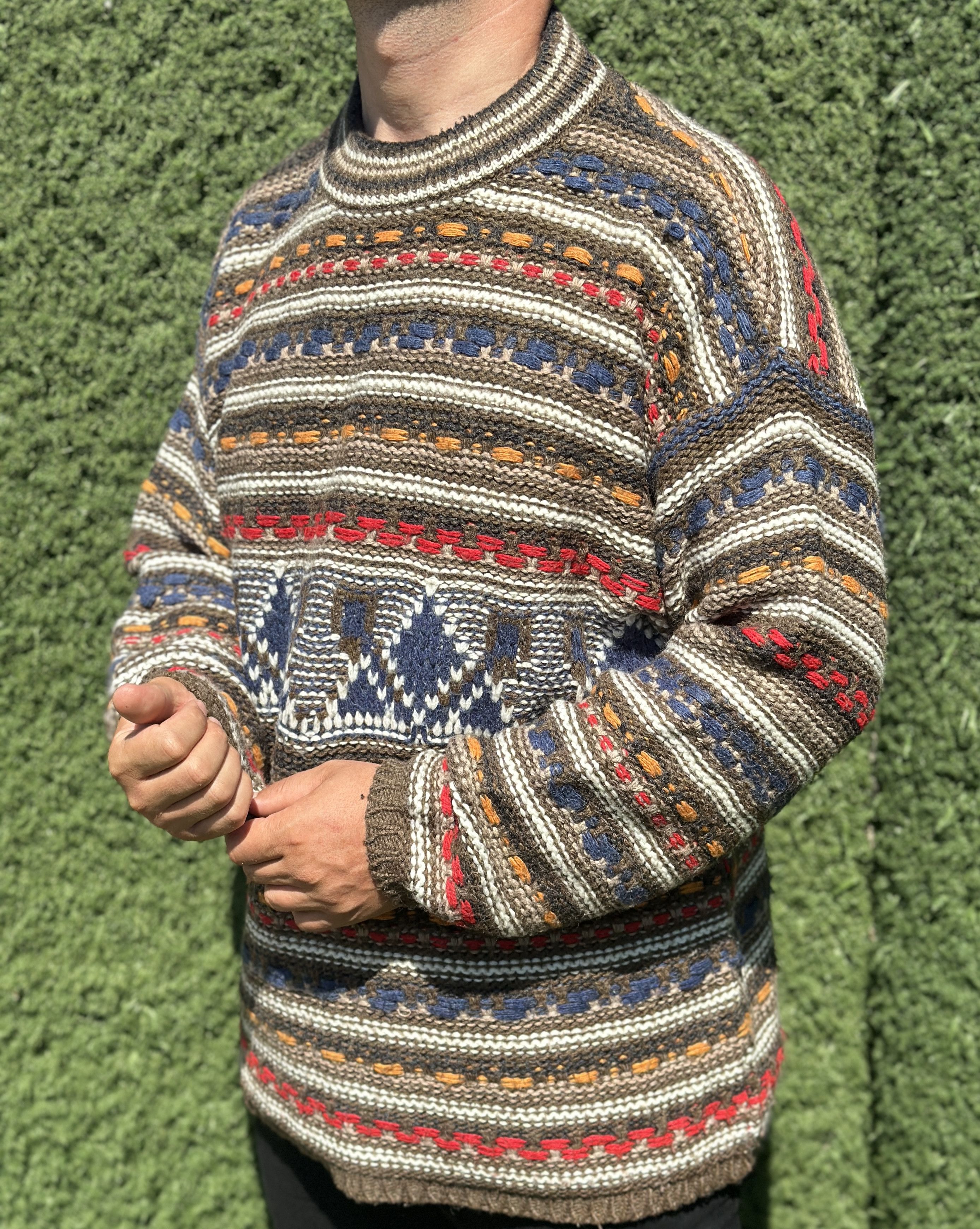 Missoni Vintage 1993 Missoni Sport Rainbow Pullover Cosby Size XL Size US XL / EU 56 / 4 - 1 Thumbnail