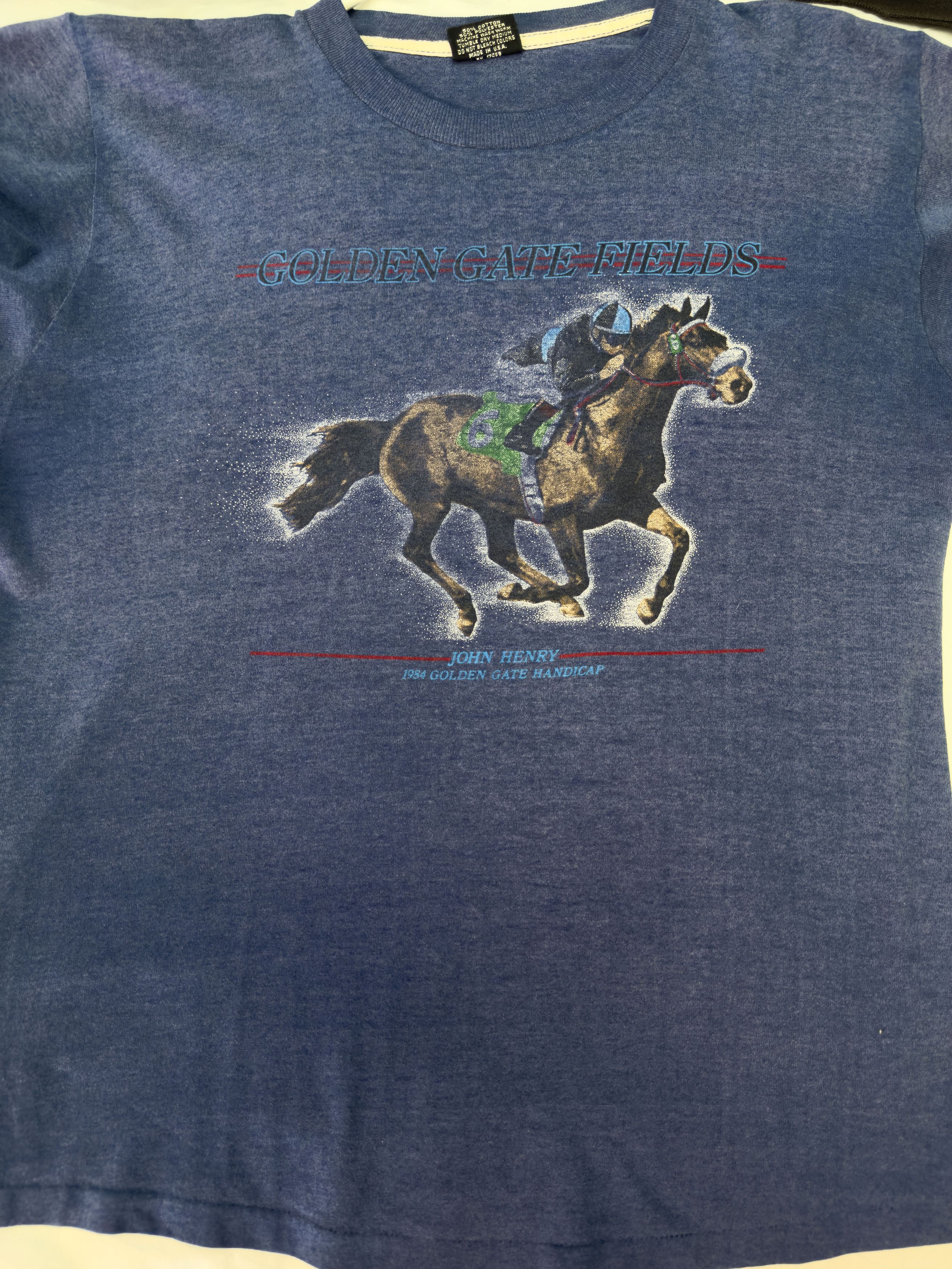 Other Vintage 80s Golden Gate Fields John Henry Horse Racing Shirt Size US M / EU 48-50 / 2 - 10 Thumbnail