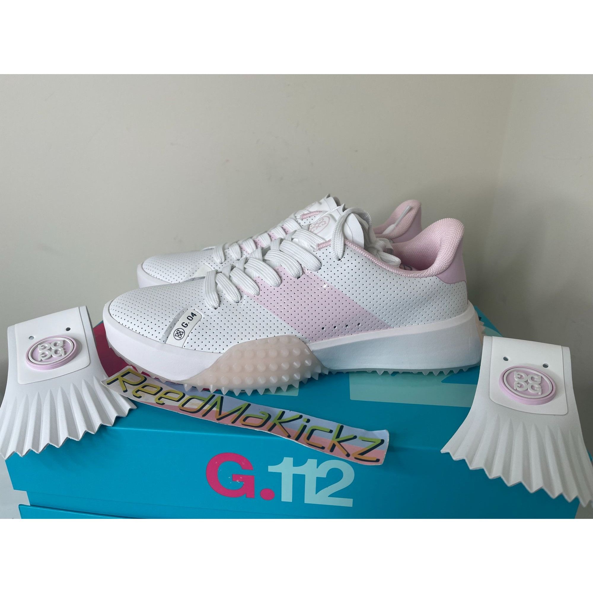 G/FORE G.112 PERFORATED SADDLE KILTIE GOLF SHOES WOMENS 8US