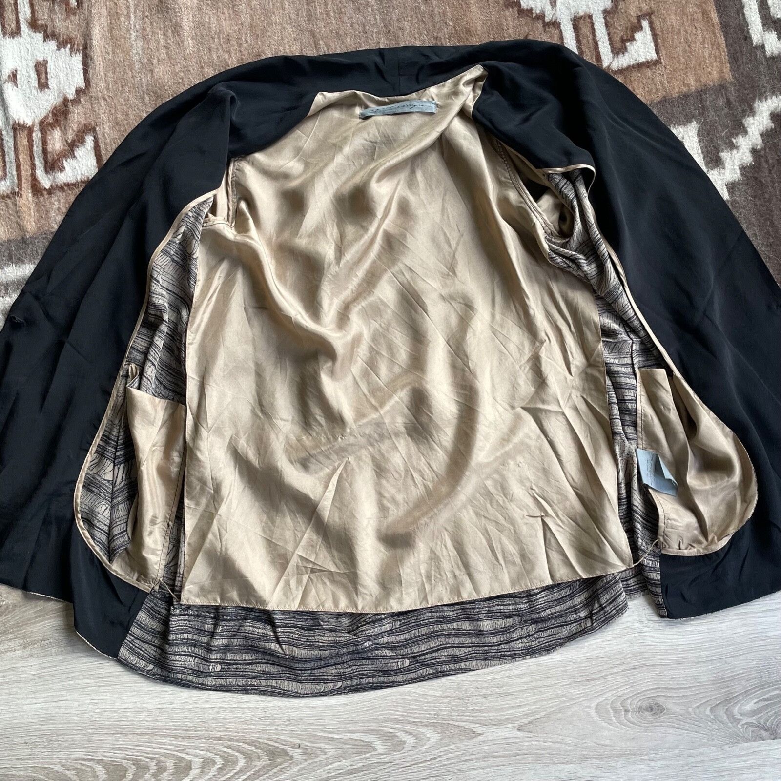 Vintage Raquel Allegra USA Made Silk Blazer Jacket 9163AC Size L / US 10 / IT 46 - 7 Thumbnail