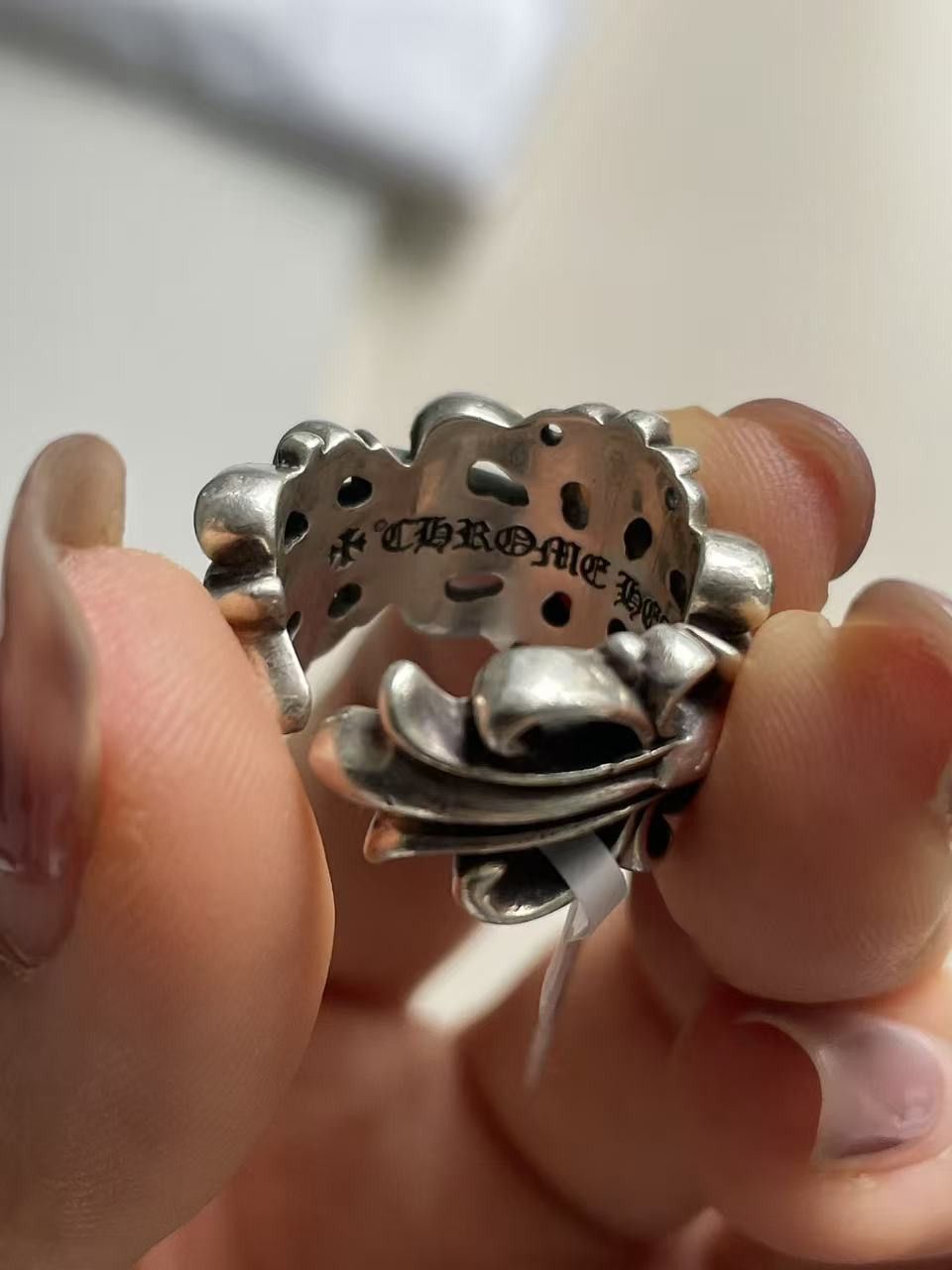 Chrome Hearts Chrome Hearts Silver Floral Cross Ring Size ONE SIZE - 6 Thumbnail