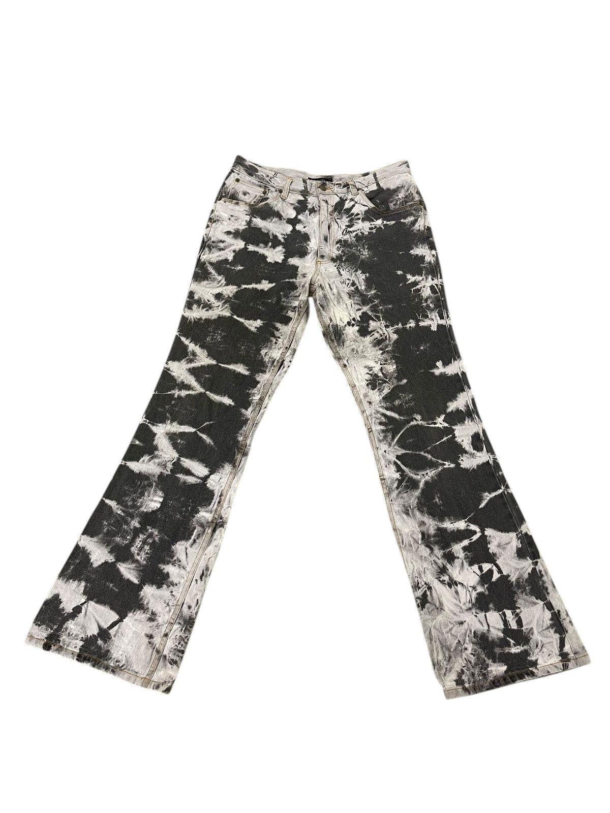 Japanese Brand Wide Flare Jeans Amore Pure Acid Washed Boot Cut 1🟦1 Size US 28 / EU 44 - 2 Thumbnail