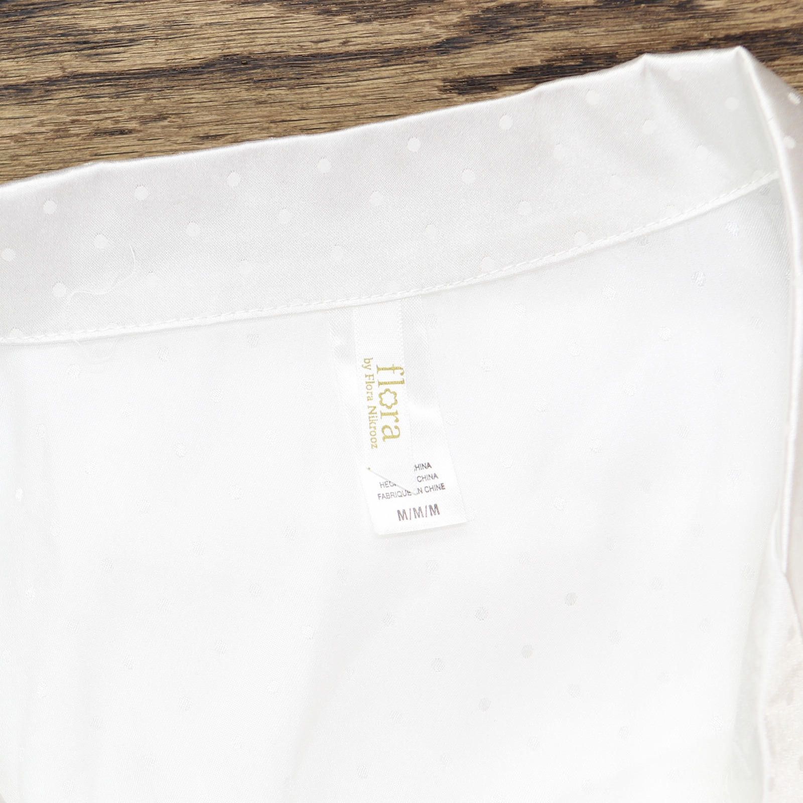 Other Flora By Flora Nikrooz Womens Dot Shirt Pajama Top White M Size M / US 6-8 / IT 42-44 - 4 Thumbnail