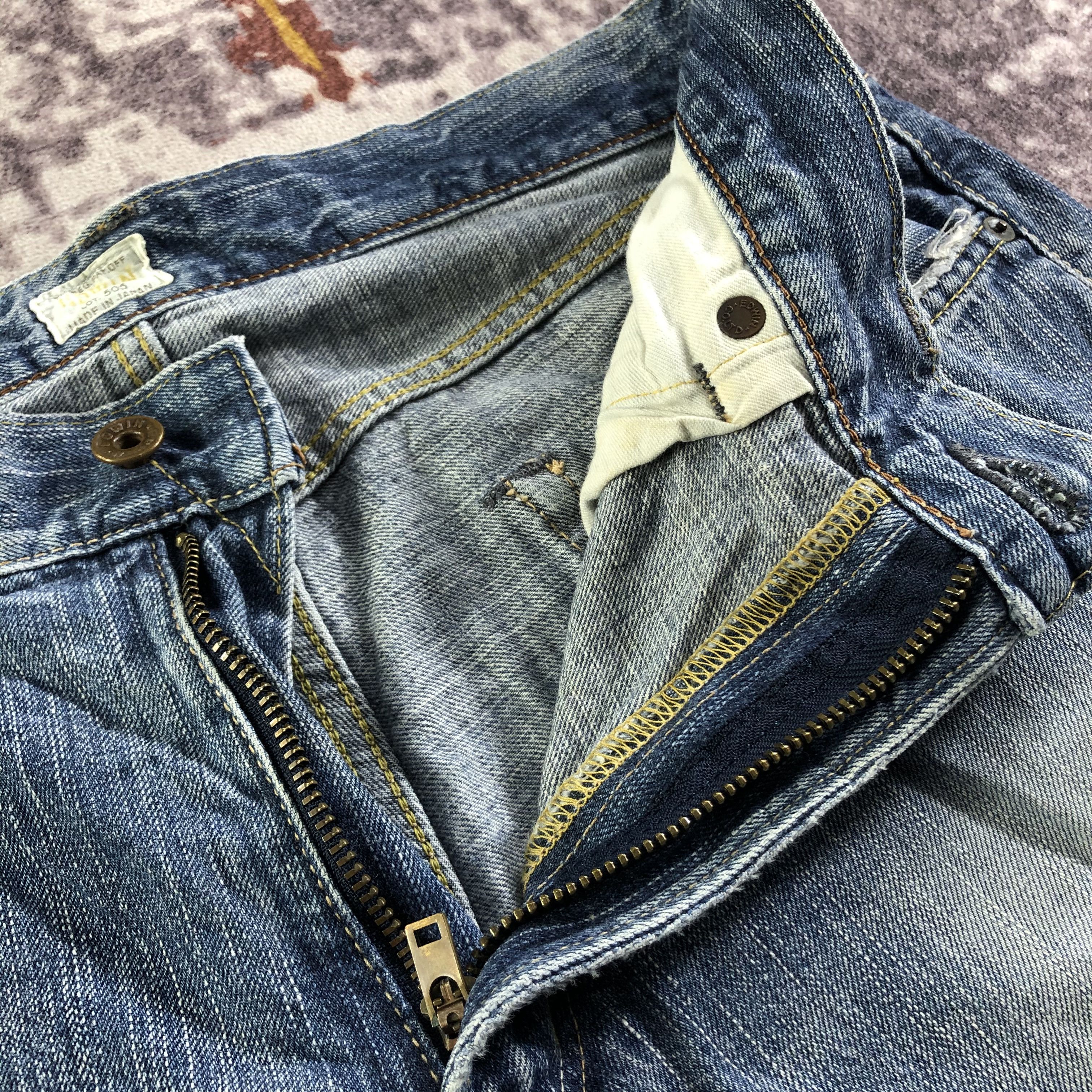 Edwin Vintage Blue Wash Edwin 505 Selvedge Jeans-JM3695 Size US 36 / EU 52 - 8 Thumbnail