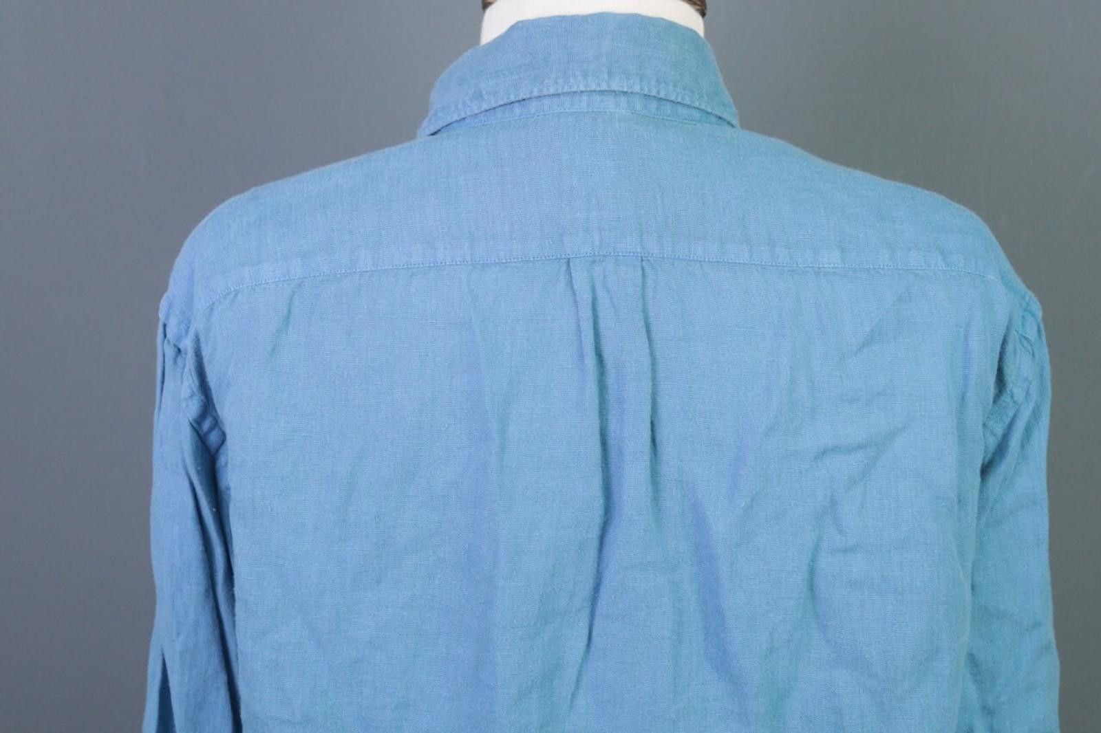 120% Lino 120% Lino Medium Fit Blue Linen Tunic Top Shirt Size M Size M / US 6-8 / IT 42-44 - 9 Thumbnail