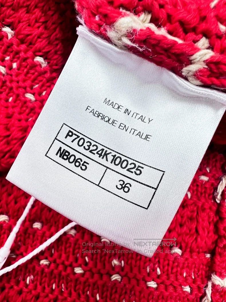 Chanel Chanel Striped irregular hem knitted half-length skirt Size 24" / US 00 / IT 34 - 7 Thumbnail