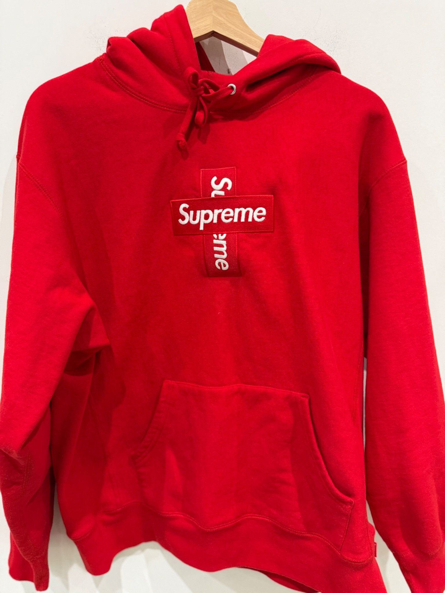 Supreme Supreme Cross Box Logo Hoodie Red Size US M / EU 48-50 / 2 - 2 Thumbnail