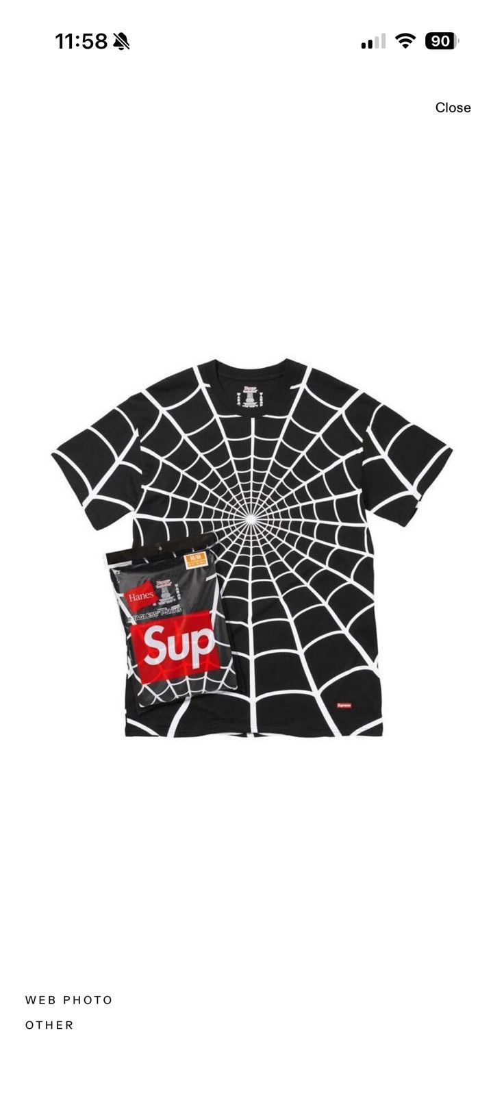 Hanes × Supreme Supreme spiderman shirt Size US M / EU 48-50 / 2 - 3 Thumbnail