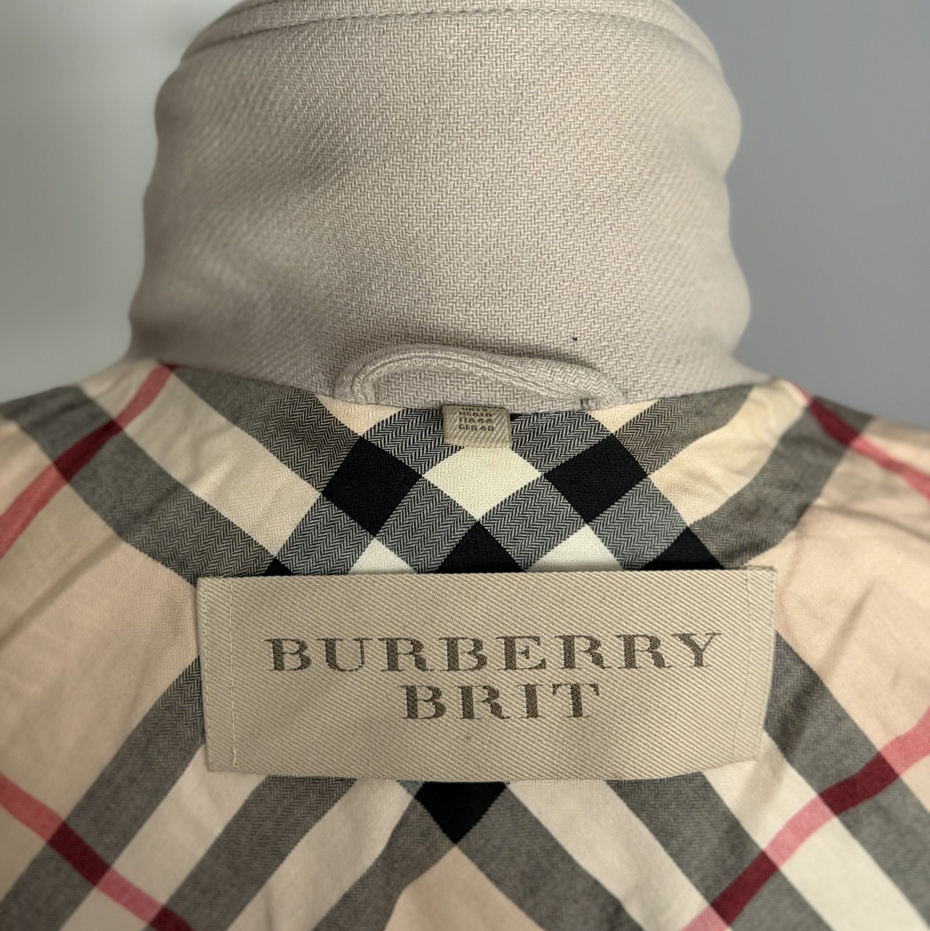 Burberry BURBERRY BRIT Wool Kensington Trench Coat Belt Luxury Brand Size L / US 10 / IT 46 - 17 Thumbnail