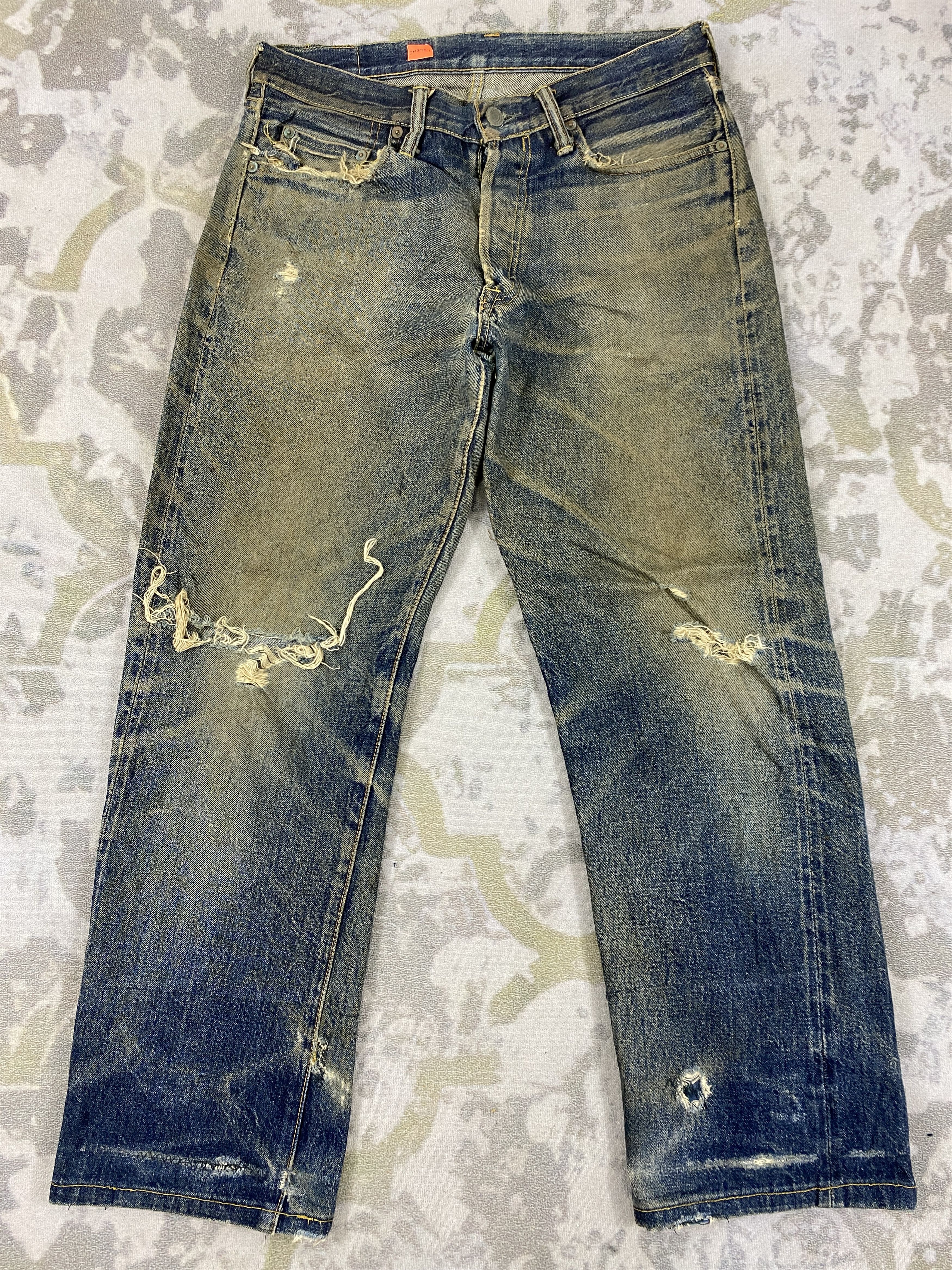 image of Hype Vintage Redline Studio D'artisan Jeans 31X27 Denim- Jn3927 in Blue Distressed, Men's