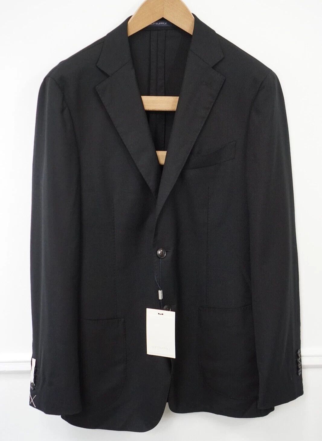Men Suitsupply Blazer Havana Patch Unlined Black Reda US38L