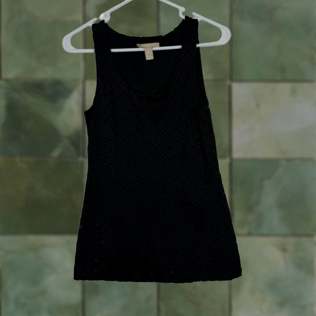 Banana Republic VINTAGE Banana Republic Black Geometric Sleeveless Mini Dress XS - Excellent W 209 Size XS / US 0-2 / IT 36-38 - 1 Thumbnail