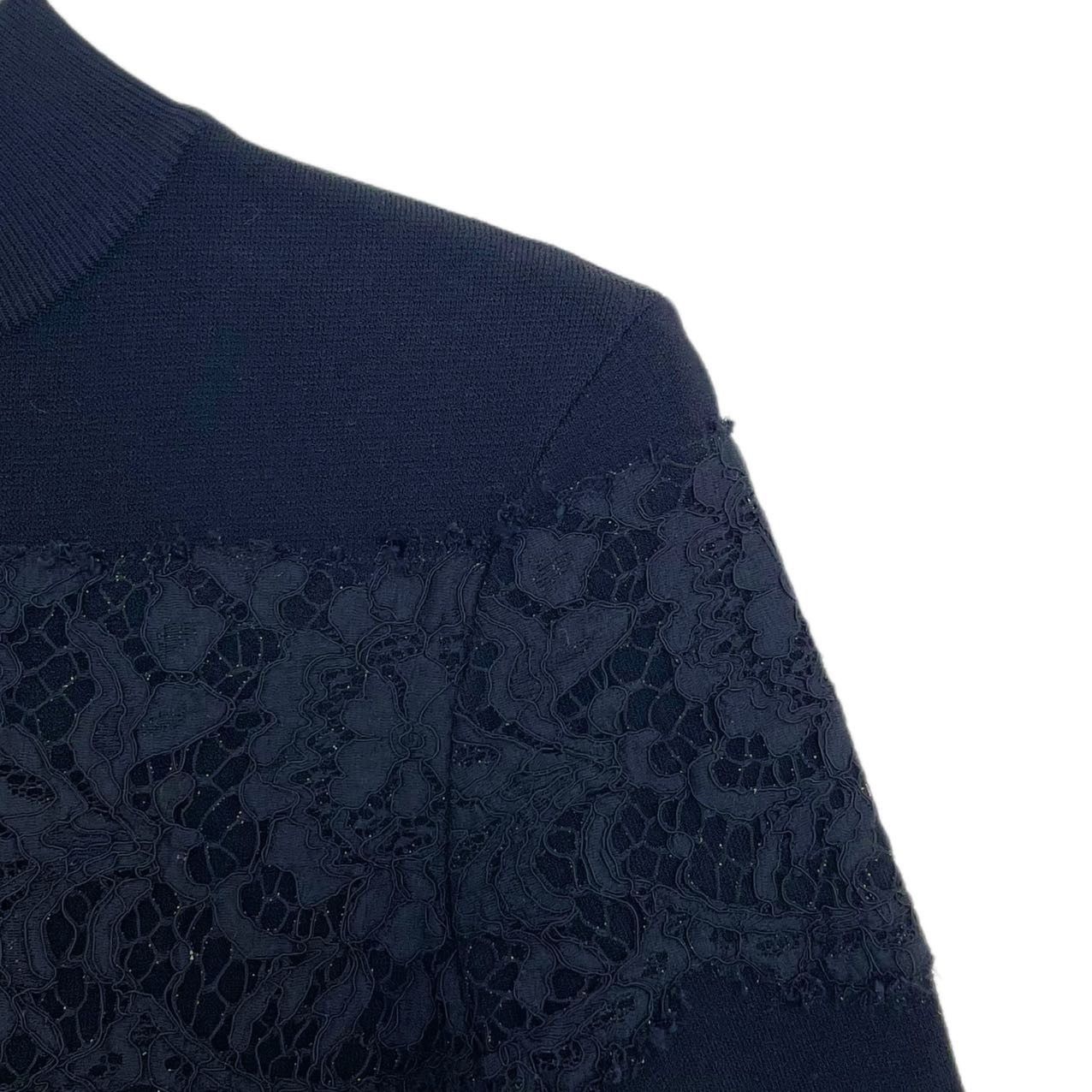 Valentino Valentino Black Lace Waist-cinched Dress K26WX Size S / US 4 / IT 40 - 3 Thumbnail