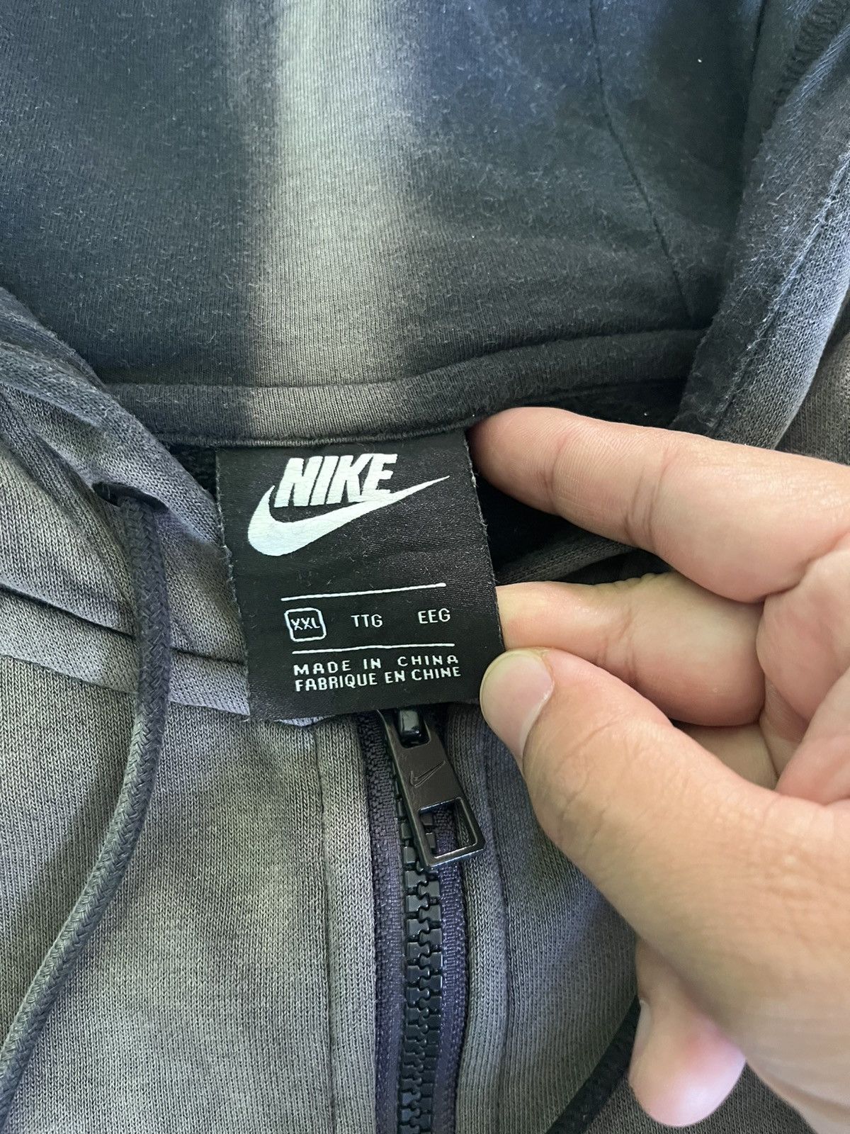 Nike Nike Distressed Zip Hoodie Double Swoosh Sleeve Logo Size US XL / EU 56 / 4 - 6 Thumbnail