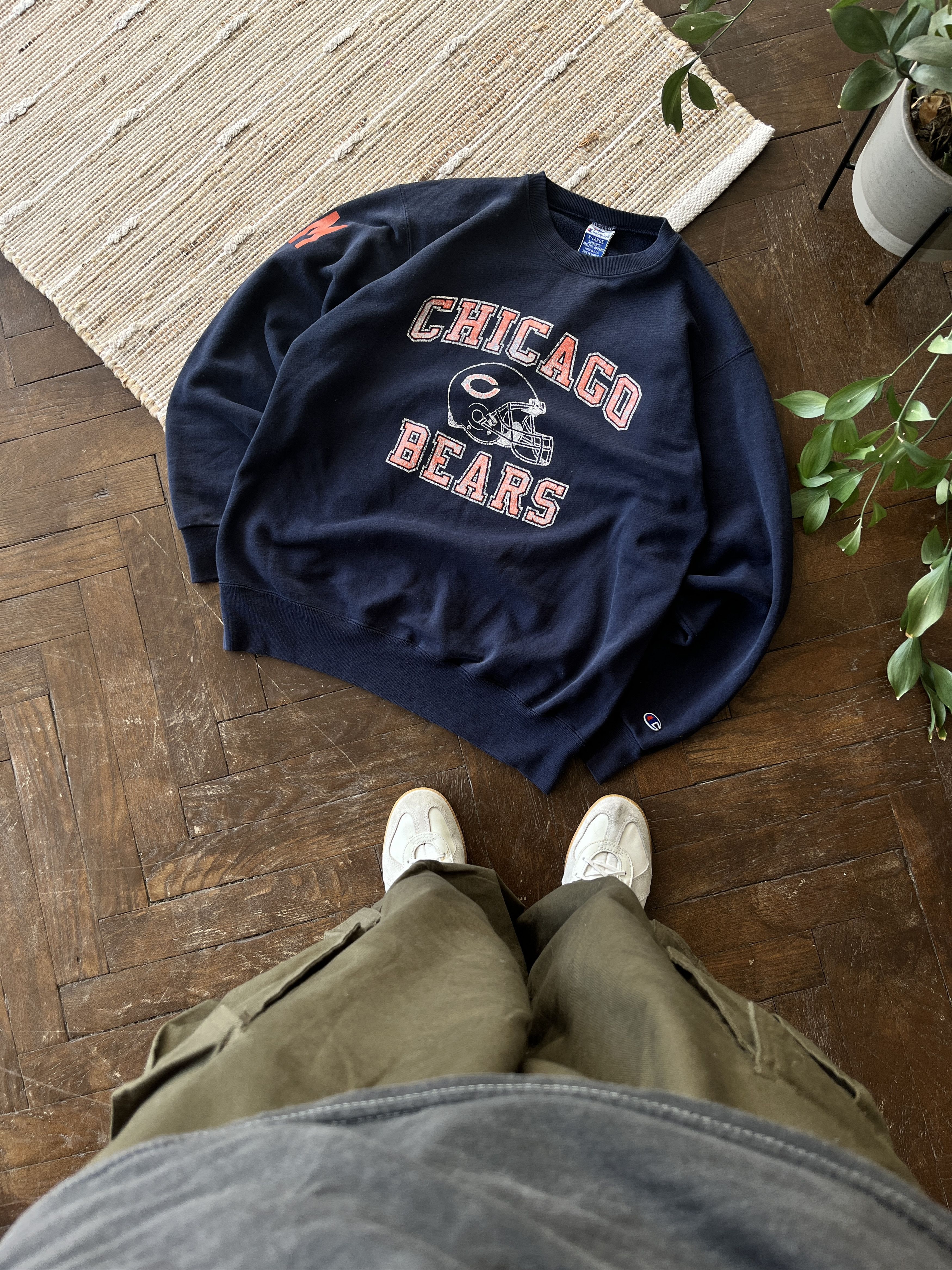 Vintage Champion Chicago Bears Sweatshirt 1980s Size XL Made in USA