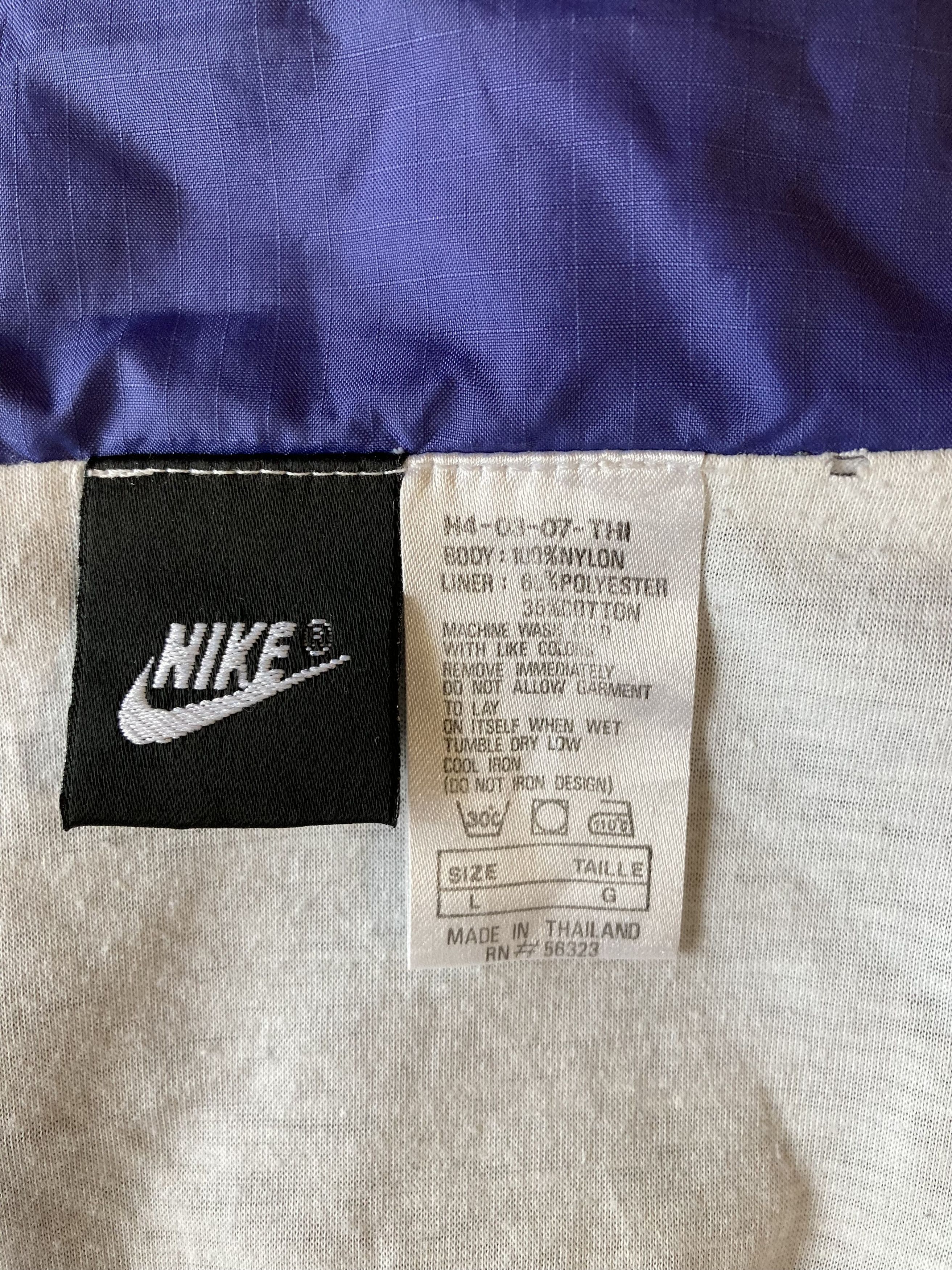 Nike × Vintage Vintage 90-S Nike Big Swoosh Baggy Track Jacket Size US L / EU 52-54 / 3 - 4 Thumbnail