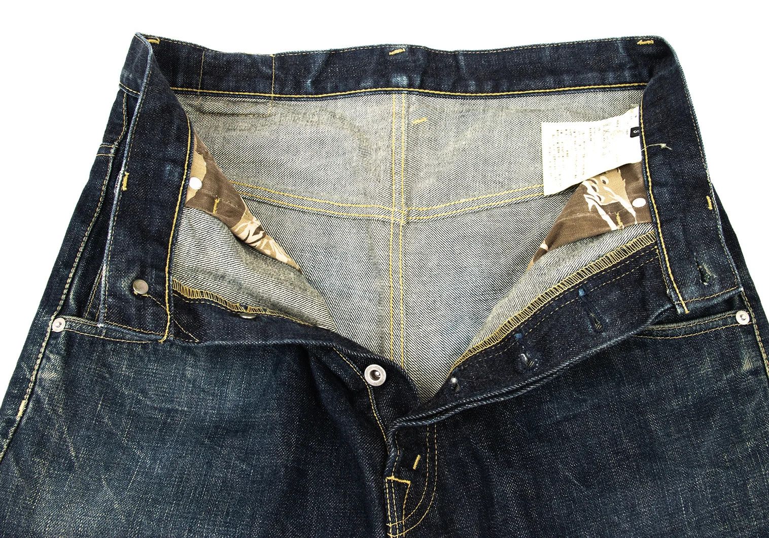 Ganryu Camouflage Pocket Straight Denim Pants in Indigo S Size US 30 / EU 46 - 4 Thumbnail