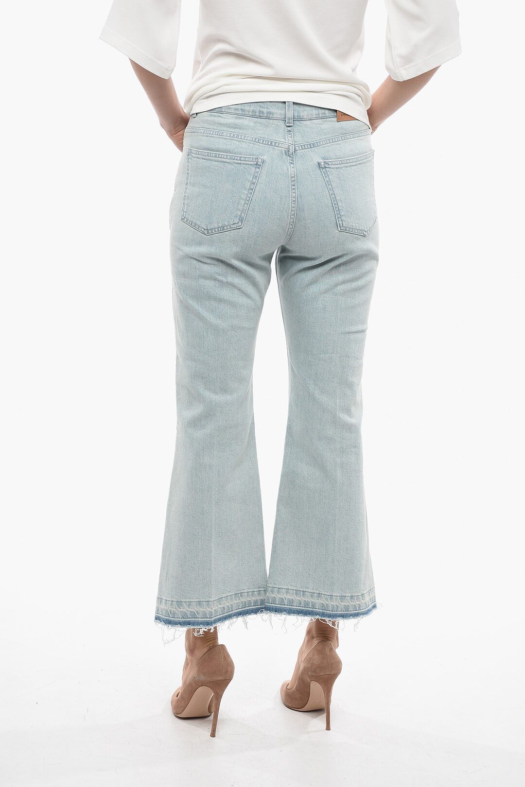 Stella McCartney og1mm0824 Bootcut Denims With Vintage Pale in Light Blue Size 27" / US 4 / IT 40 - 2 Thumbnail