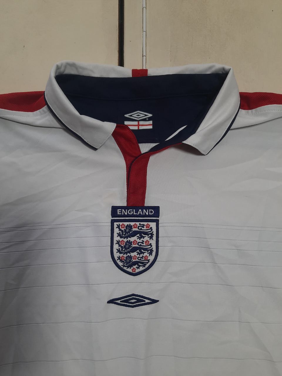 Umbro Umbro England Home Reversible Long Sleeve Jersey 2003-2005 Size US L / EU 52-54 / 3 - 8 Thumbnail