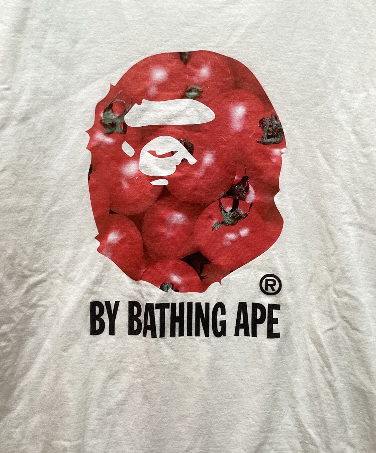 Bape A BATHING APE 90s Vegetable Monkey Print T-Shirt White L Size US L / EU 52-54 / 3 - 4 Thumbnail