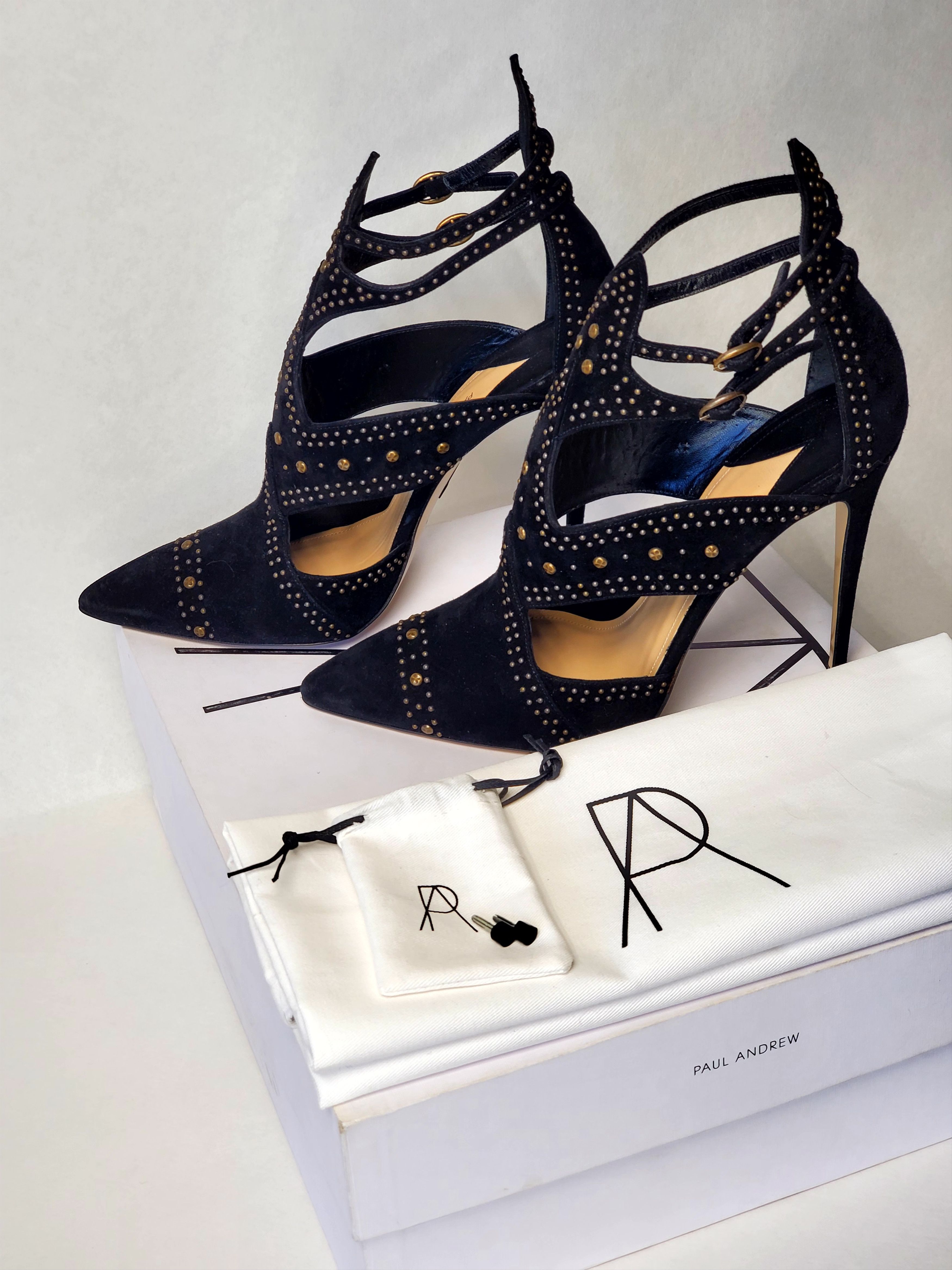 Paul Andrew Paul Andrew Sharifa Suede Sandals – NYFW 2016 Runway Size US 9 / IT 39 - 5 Thumbnail